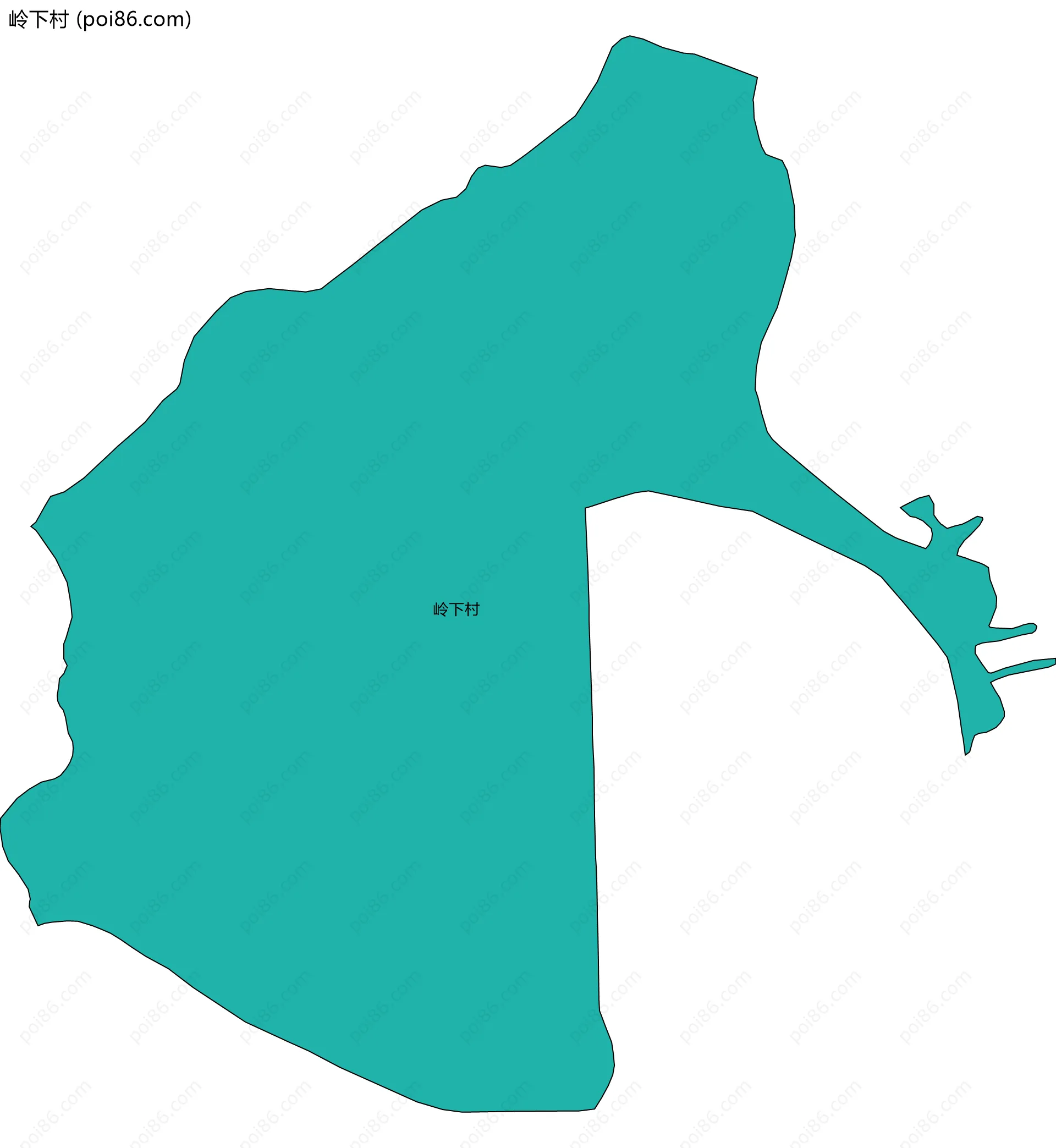 岭下村边界地图