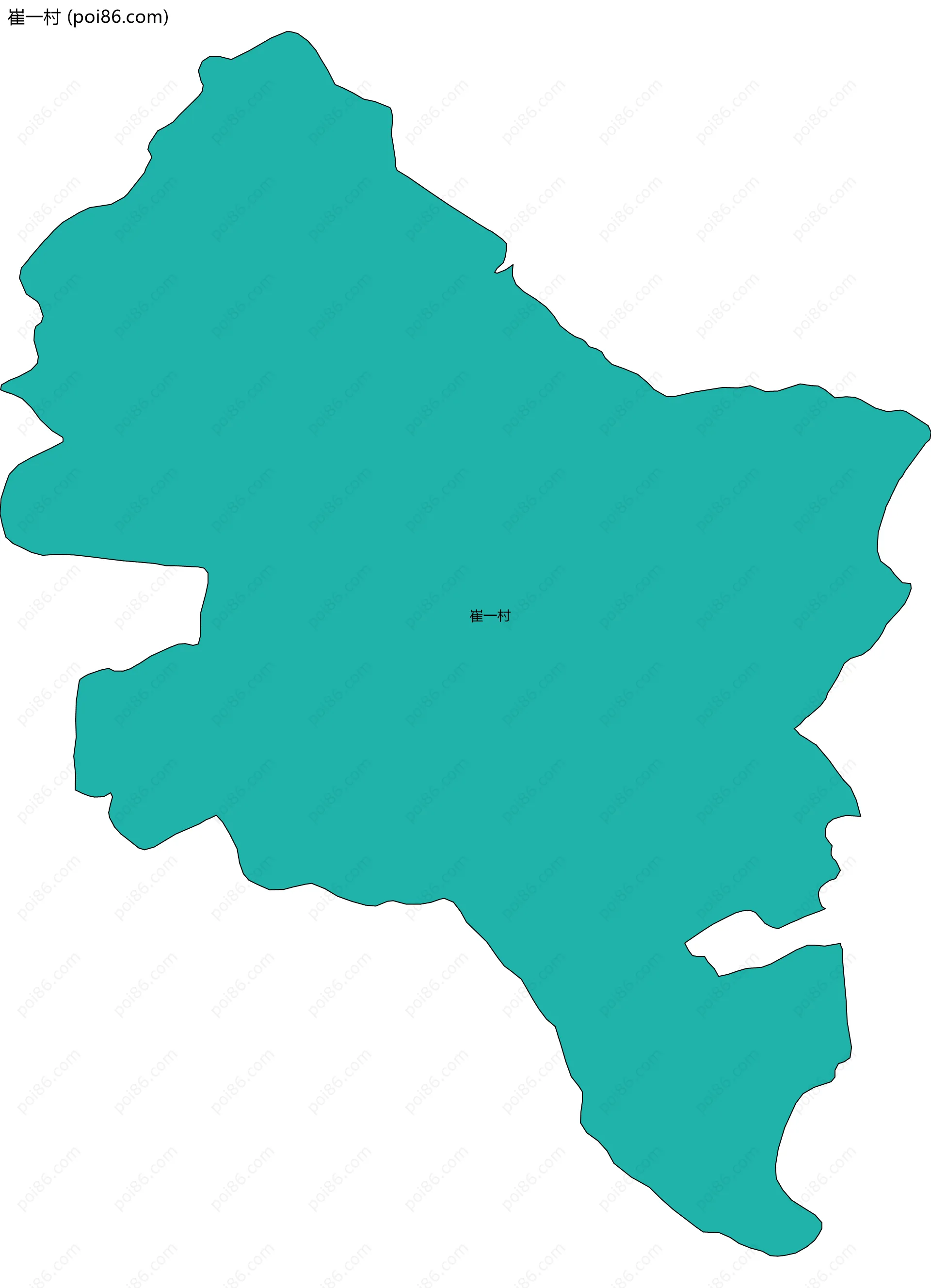 崔一村边界地图