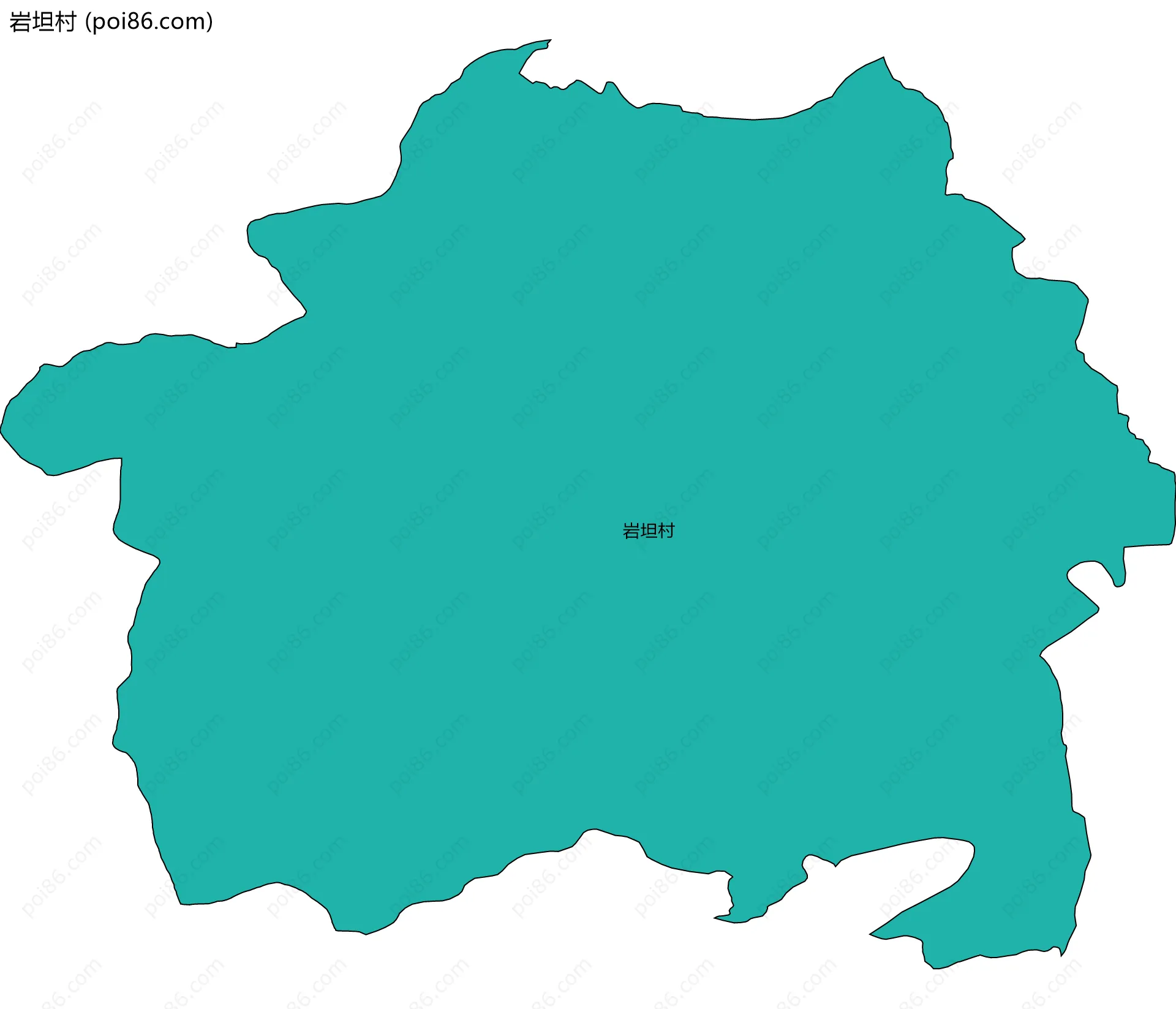 岩坦村边界地图