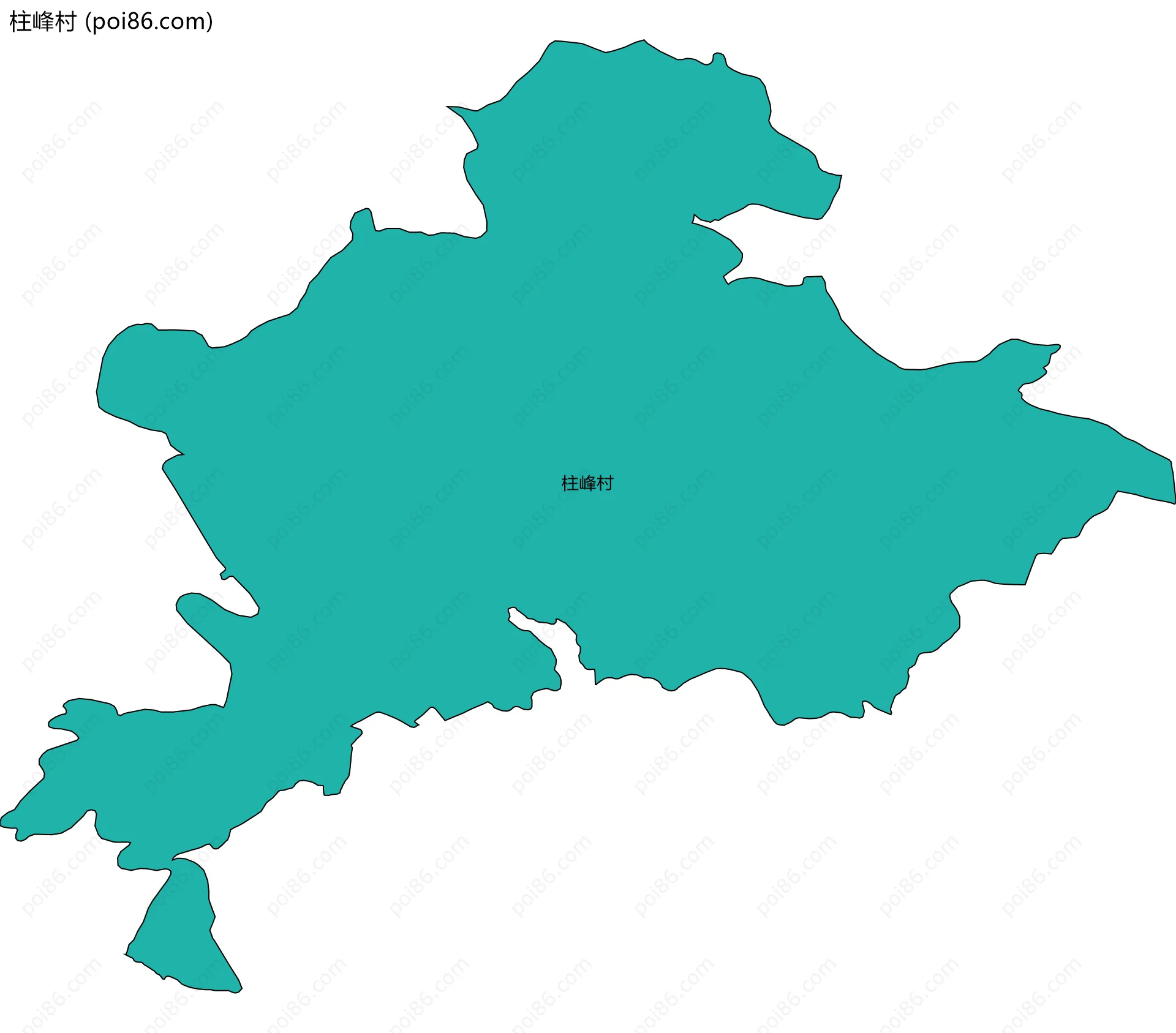 柱峰村边界地图