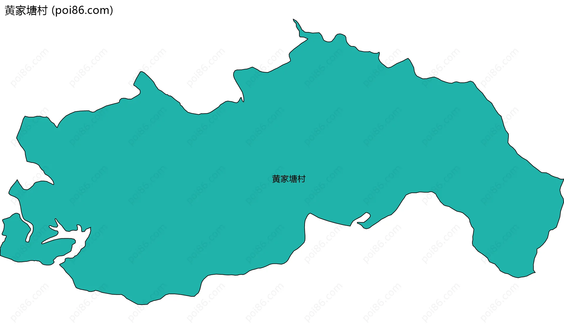 黄家塘村边界地图