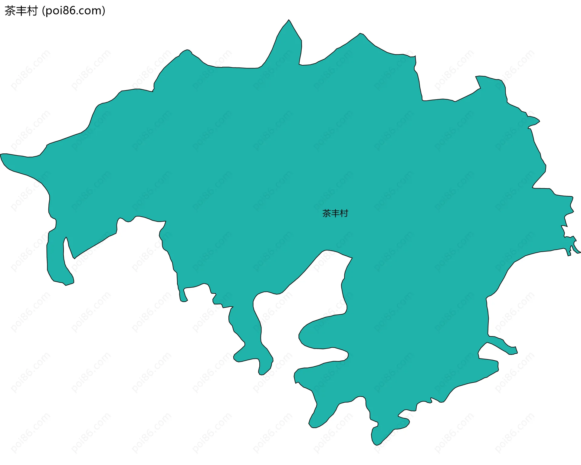 茶丰村边界地图