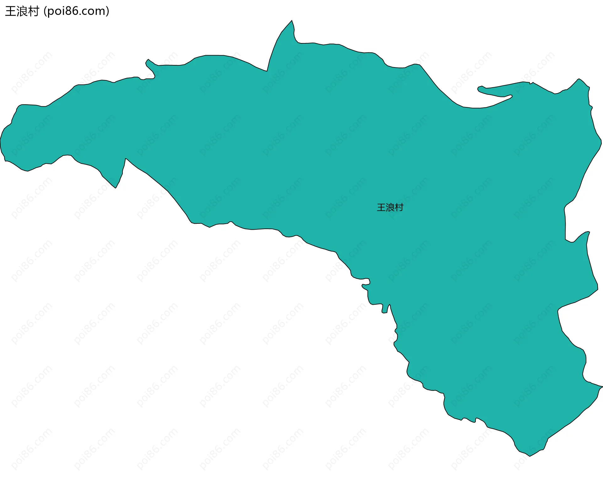 王浪村边界地图
