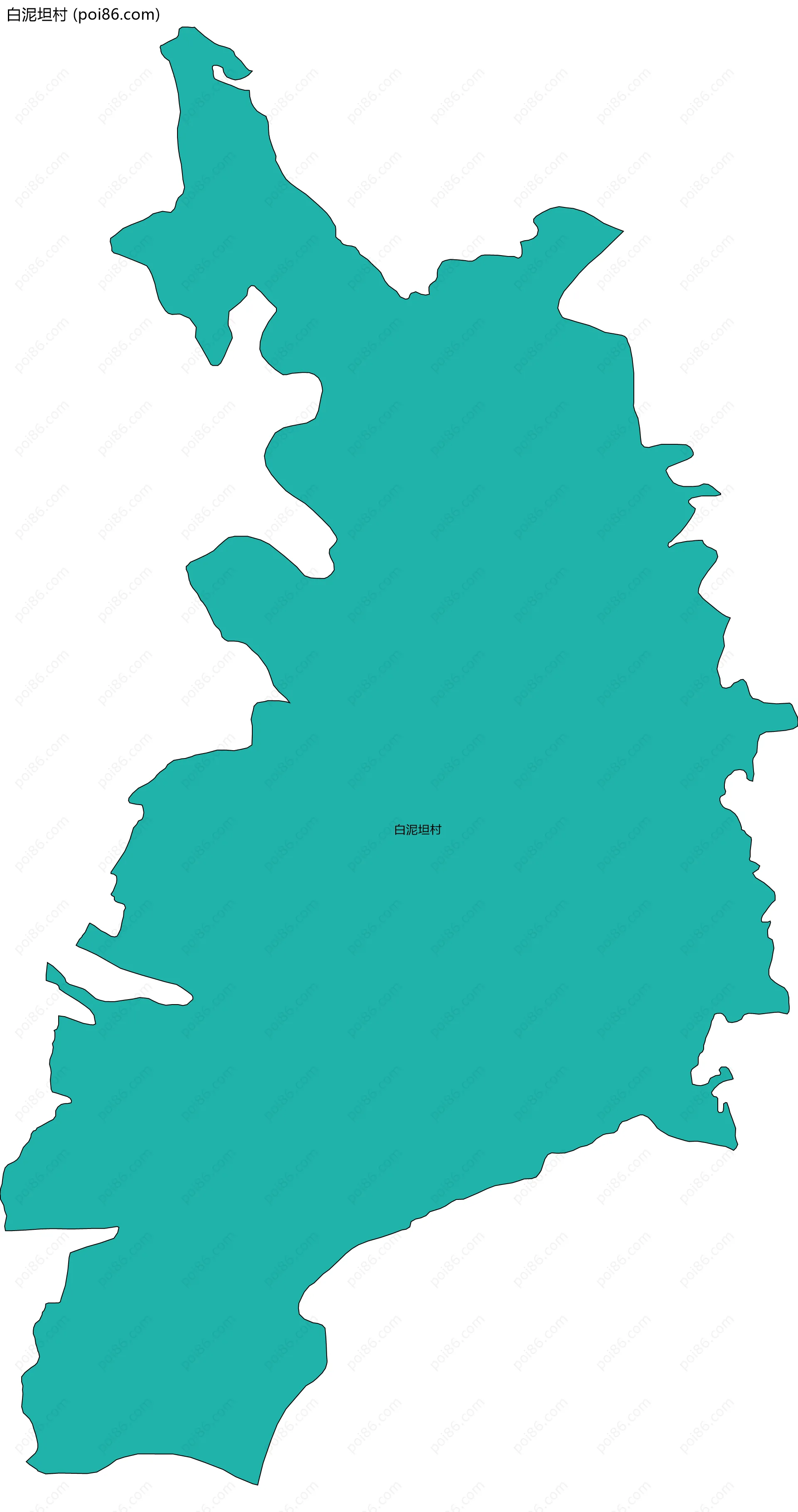 白泥坦村边界地图