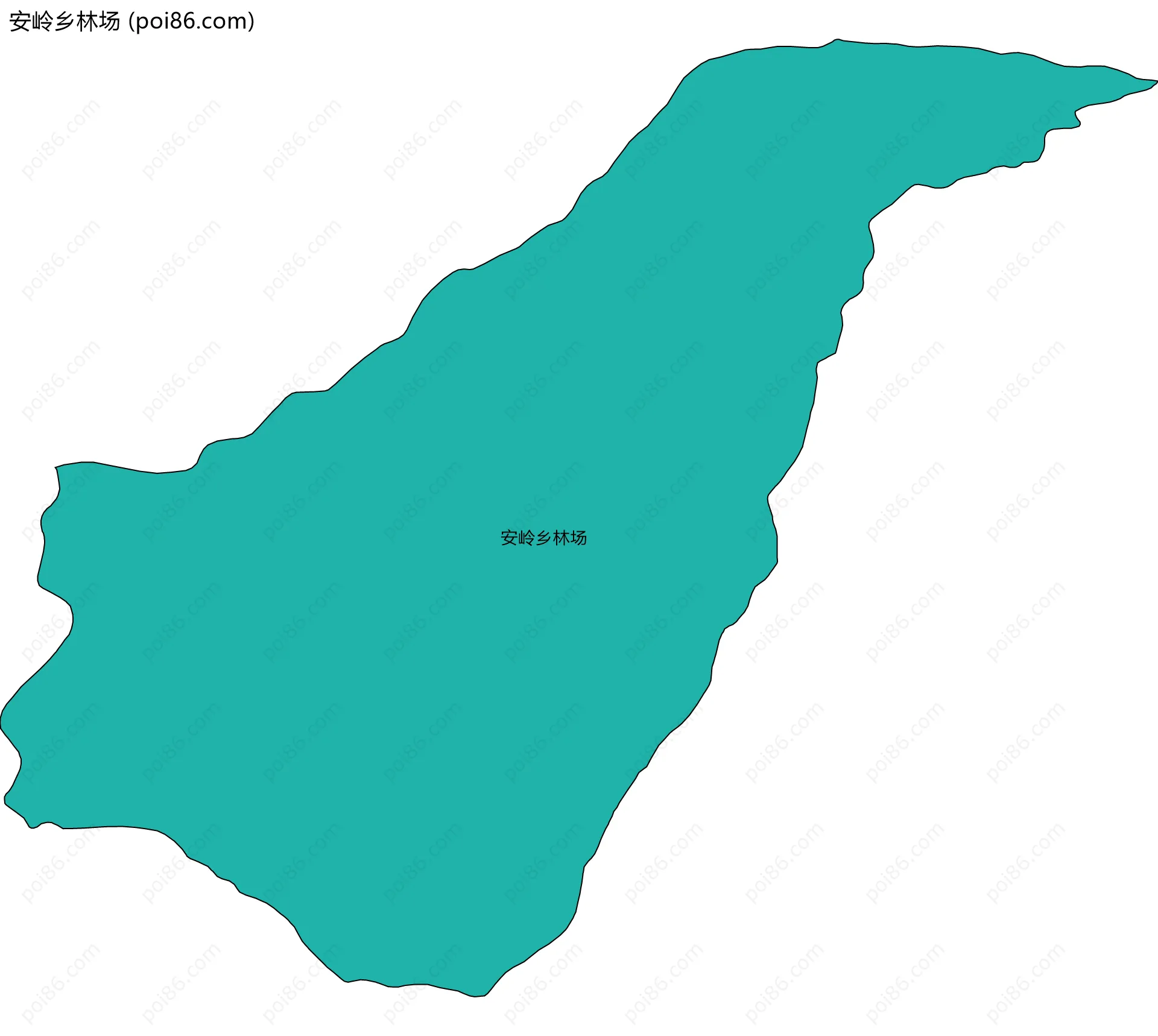 安岭乡林场边界地图
