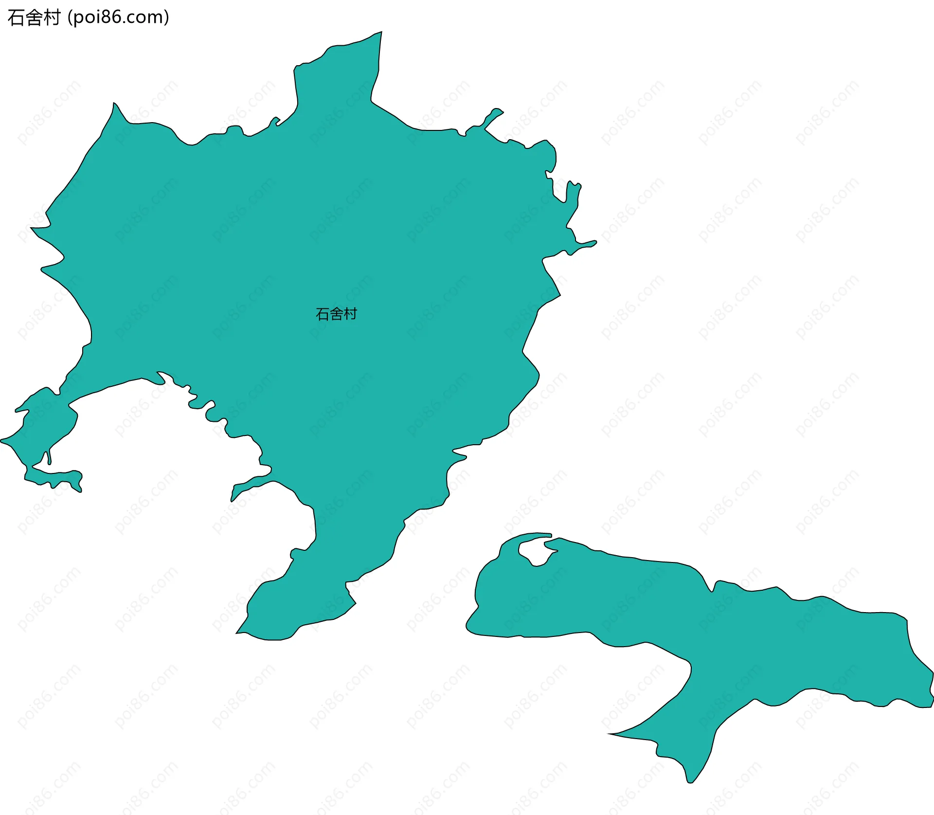 石舍村边界地图