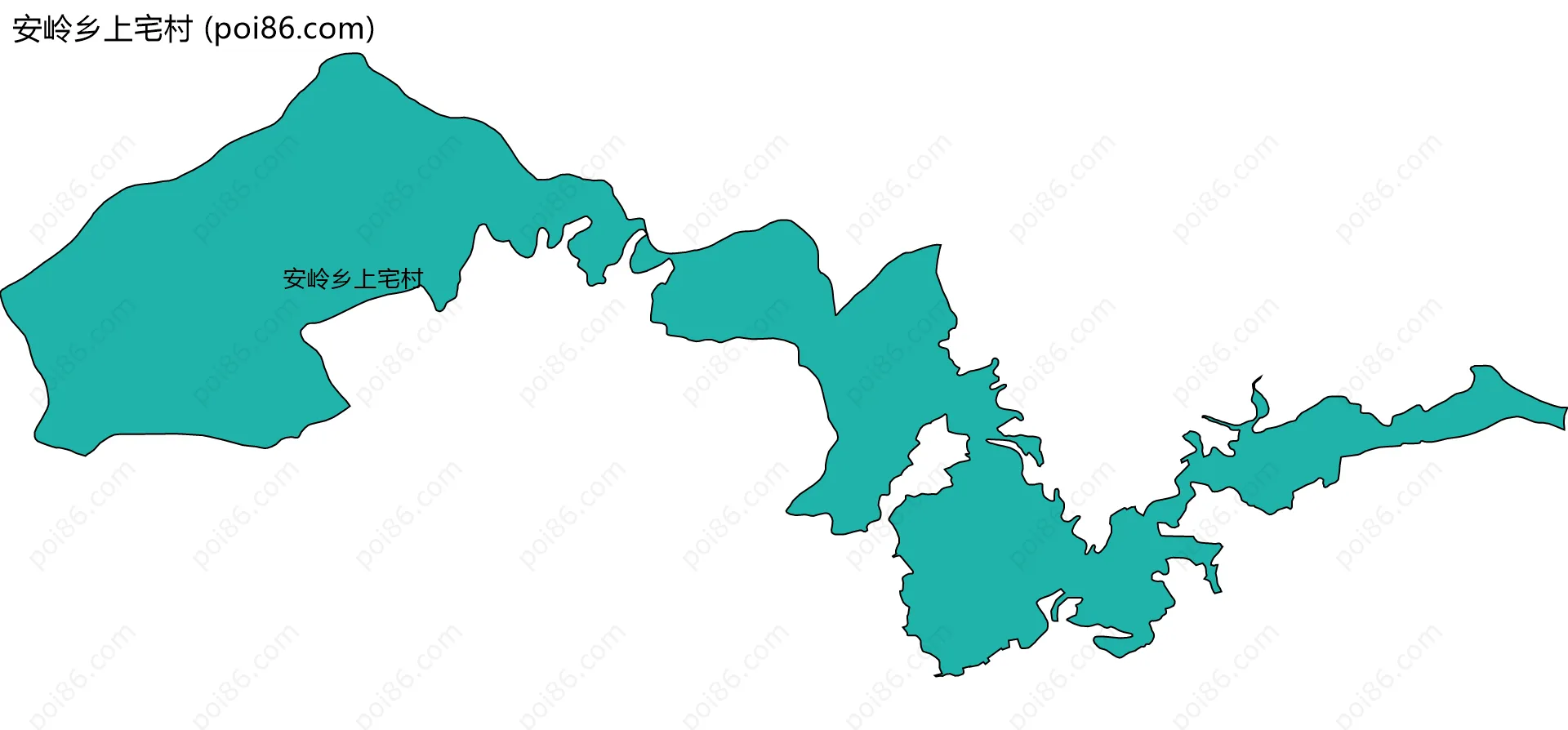 安岭乡上宅村边界地图