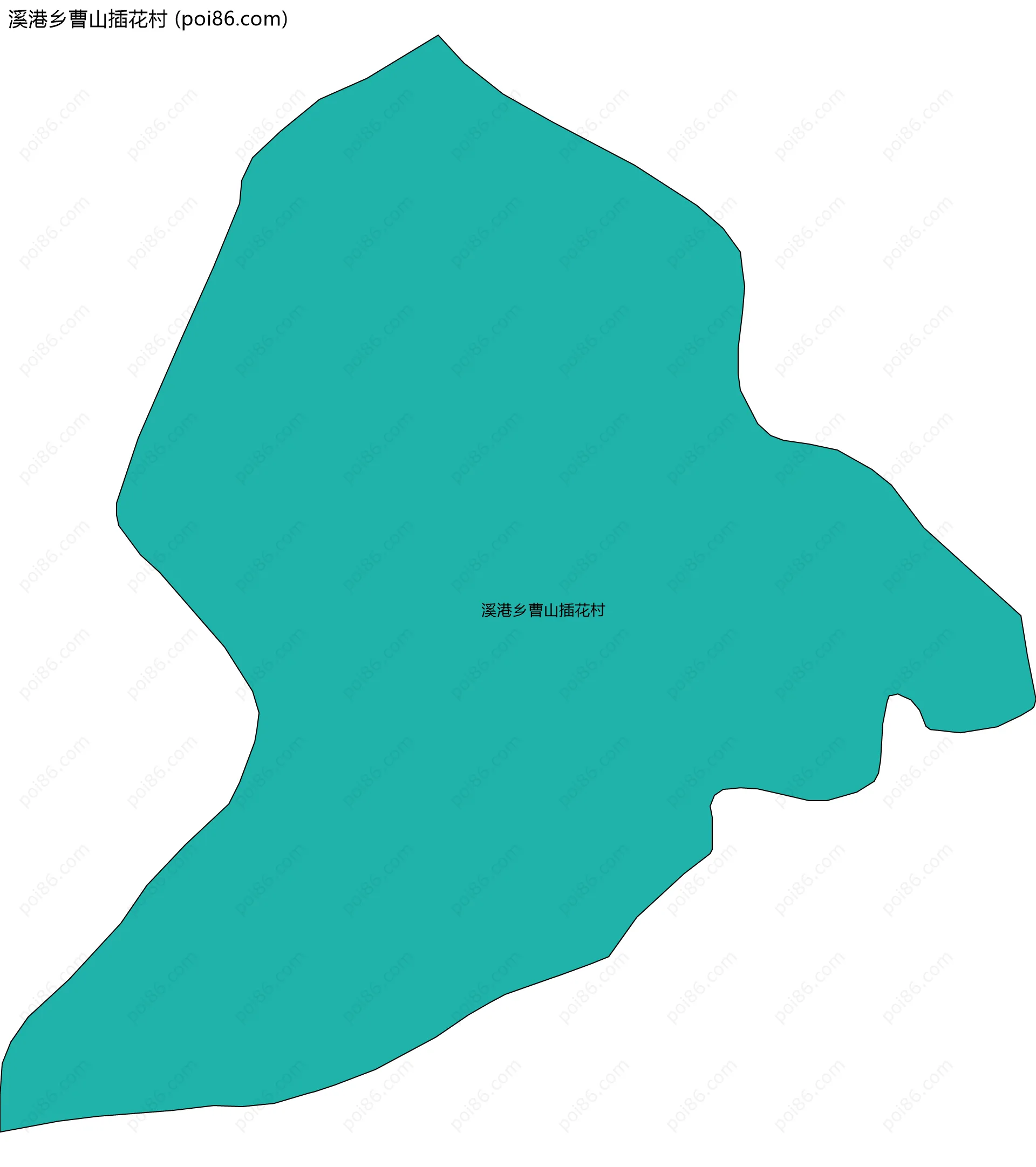 溪港乡曹山插花村边界地图