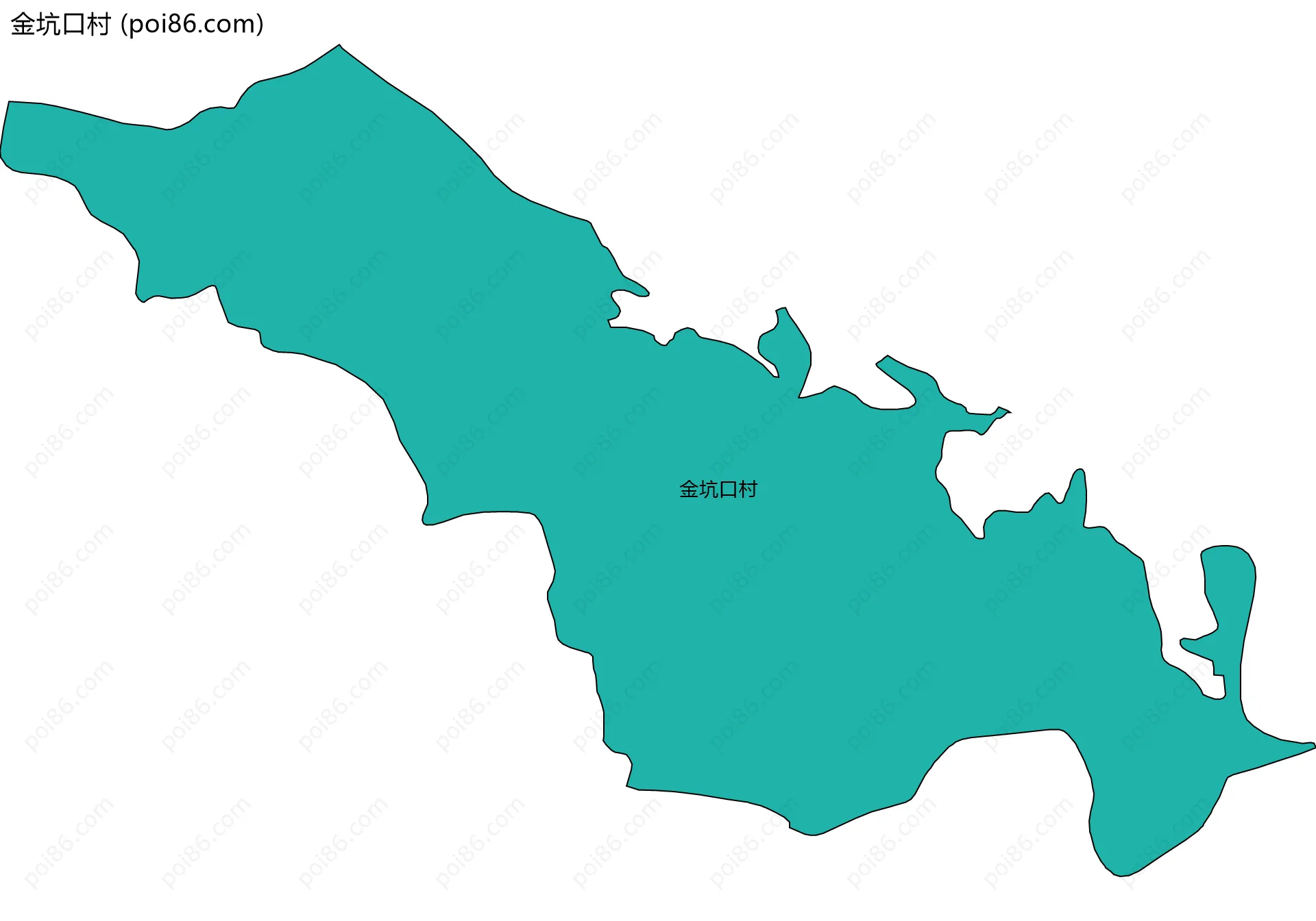 金坑口村边界地图