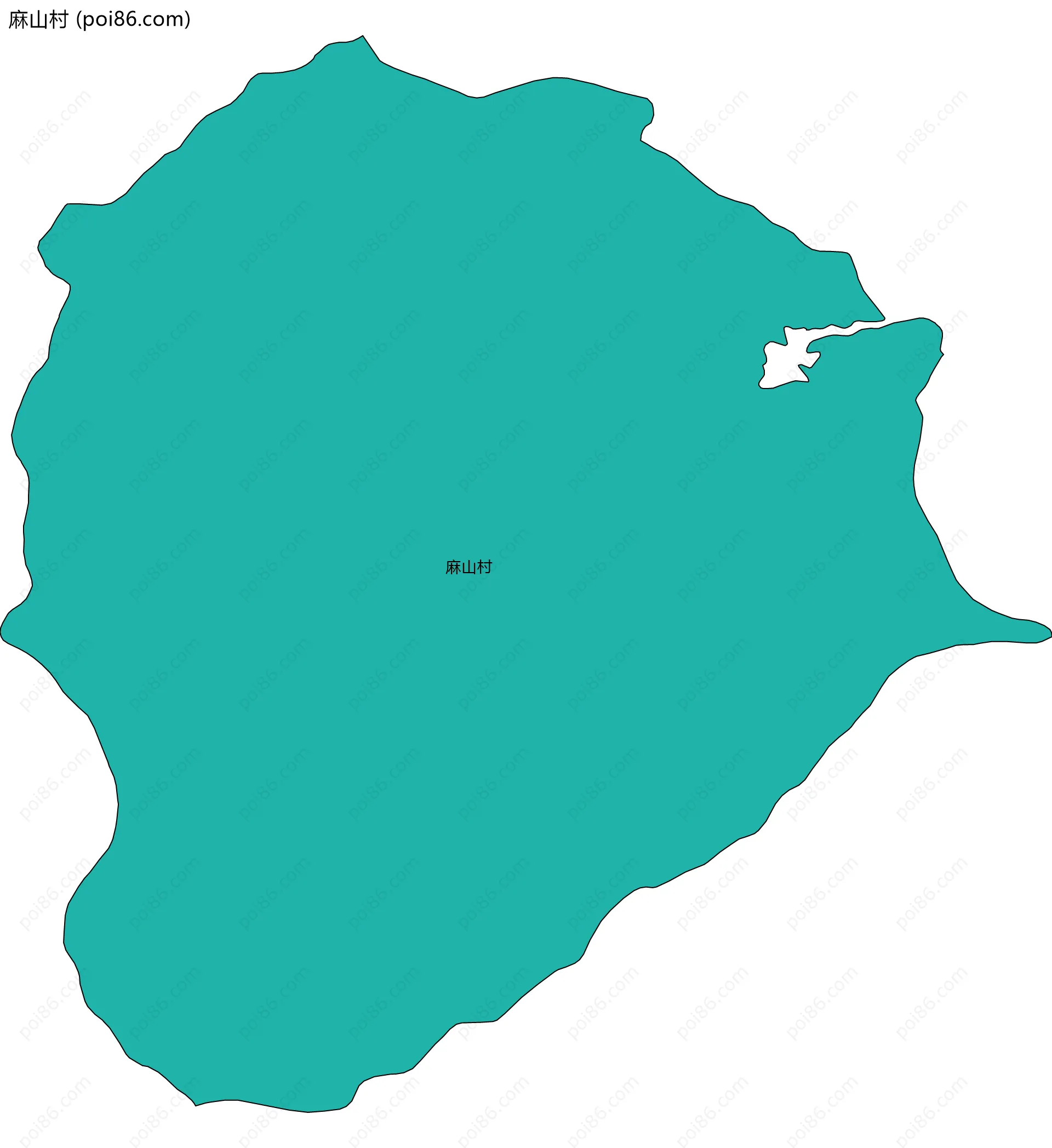 麻山村边界地图