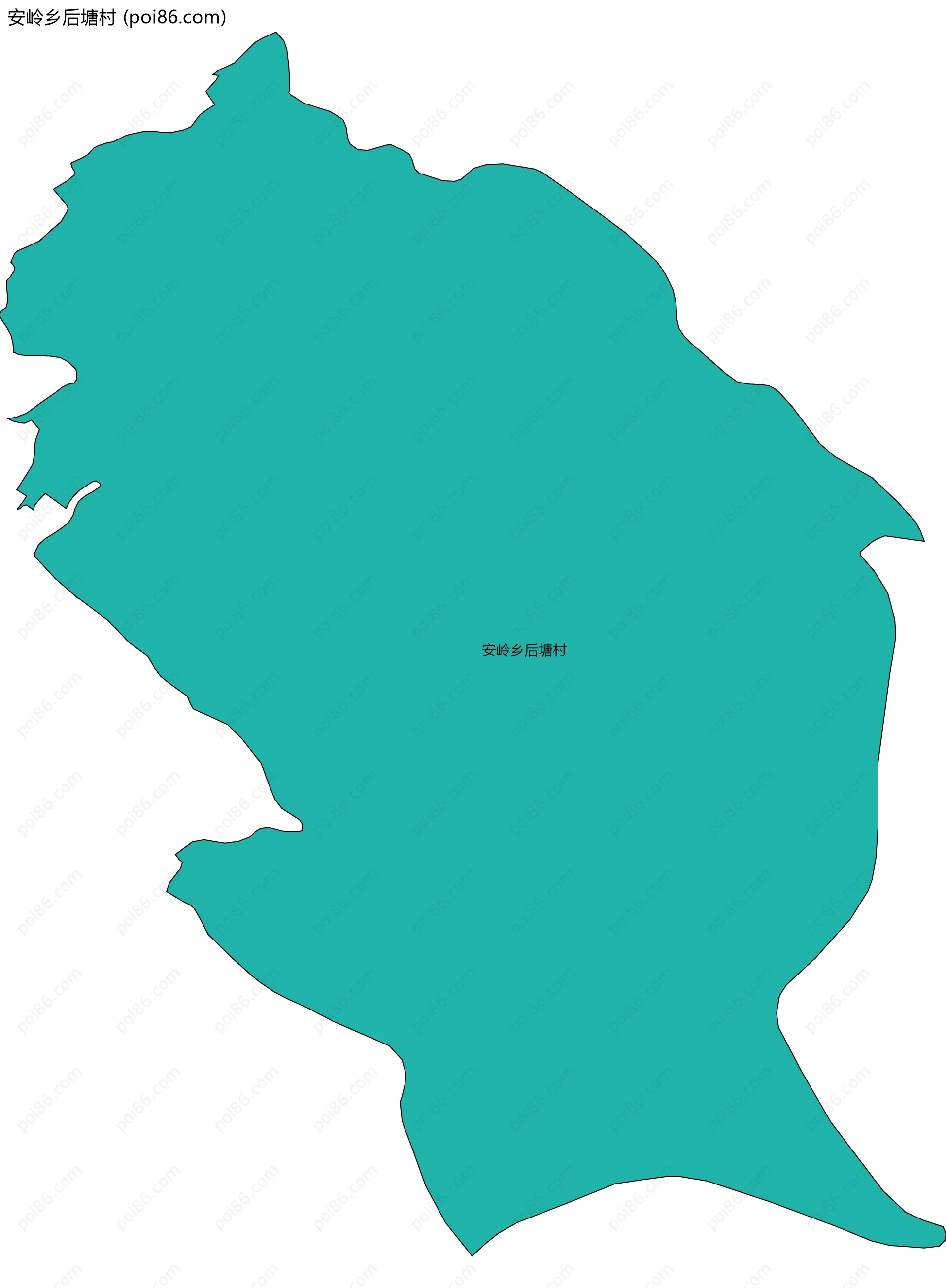 安岭乡后塘村边界地图