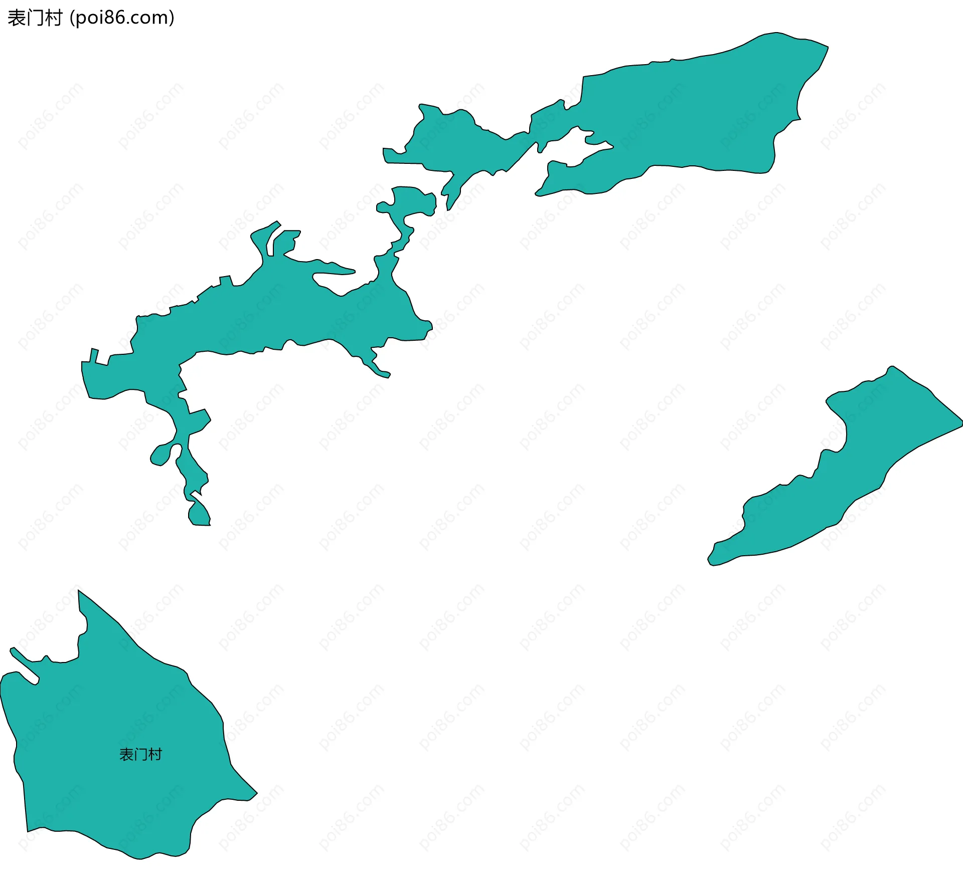 表门村边界地图