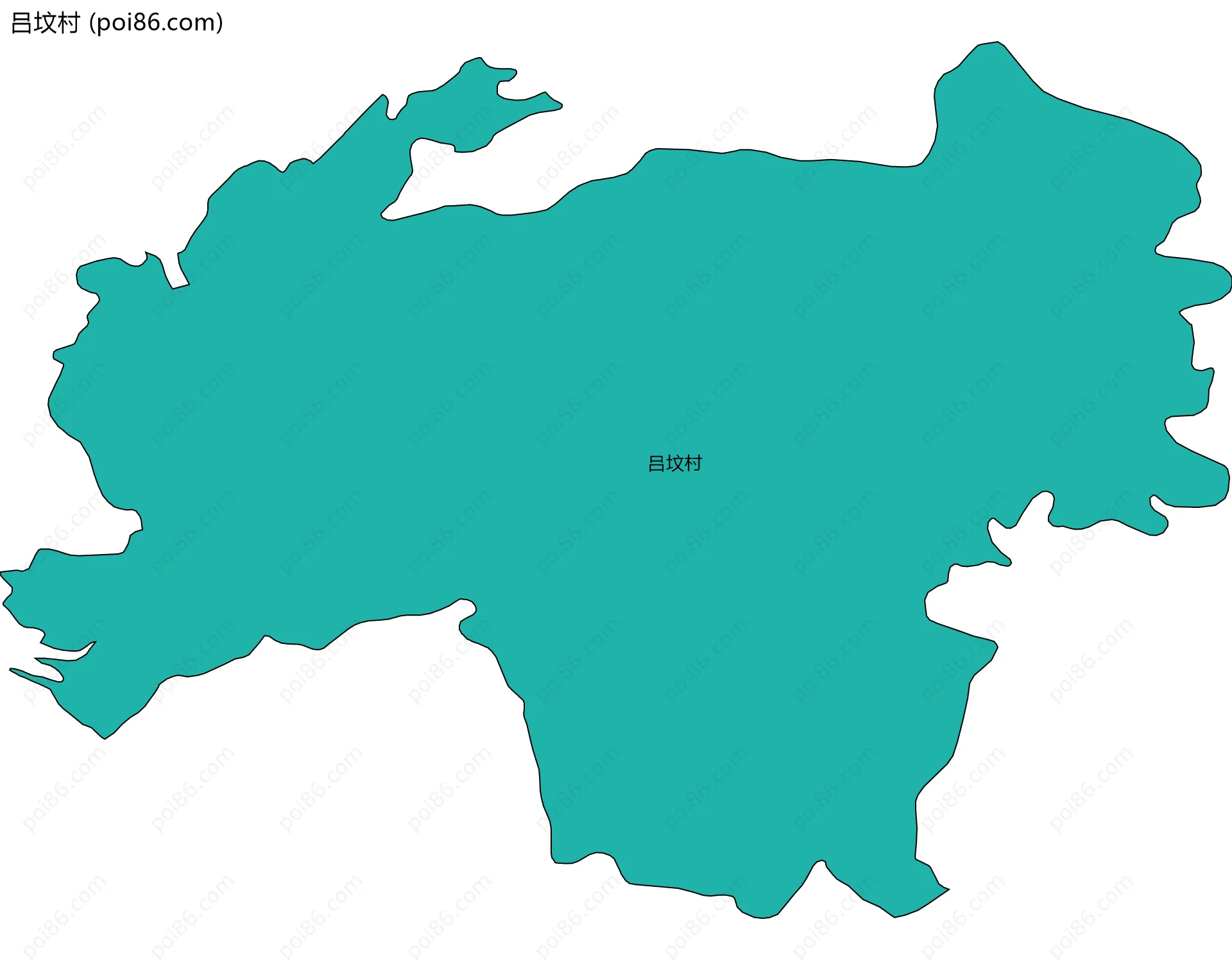 吕坟村边界地图