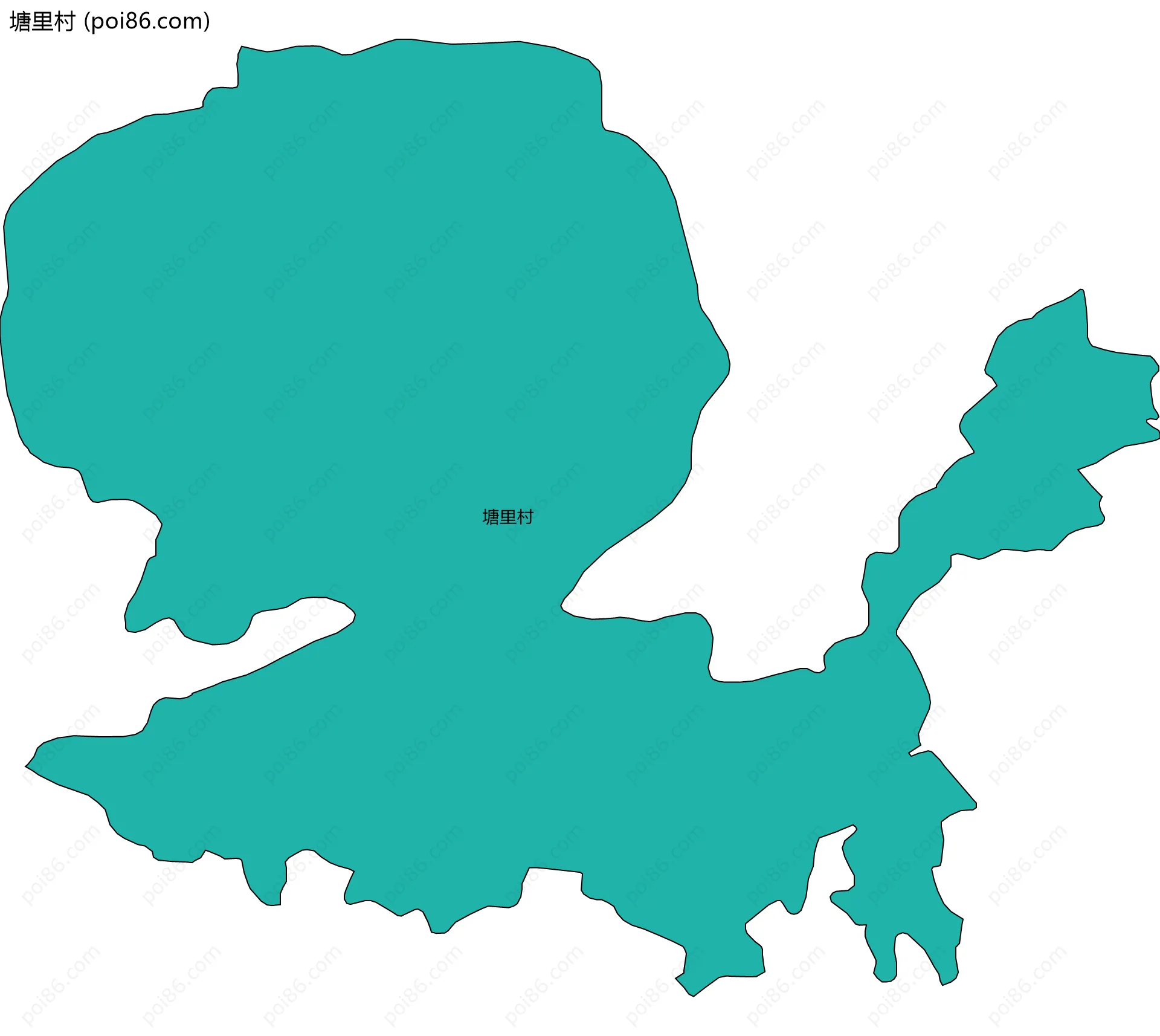 塘里村边界地图