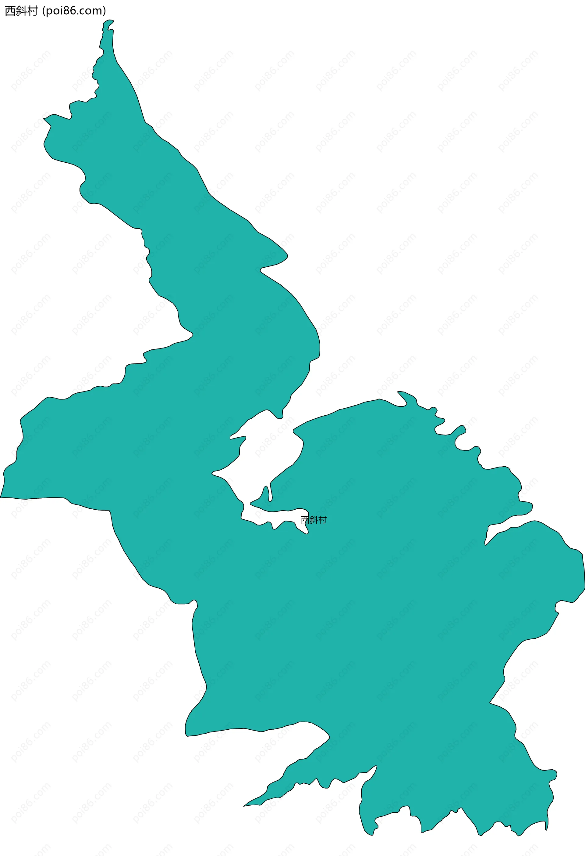 西斜村边界地图