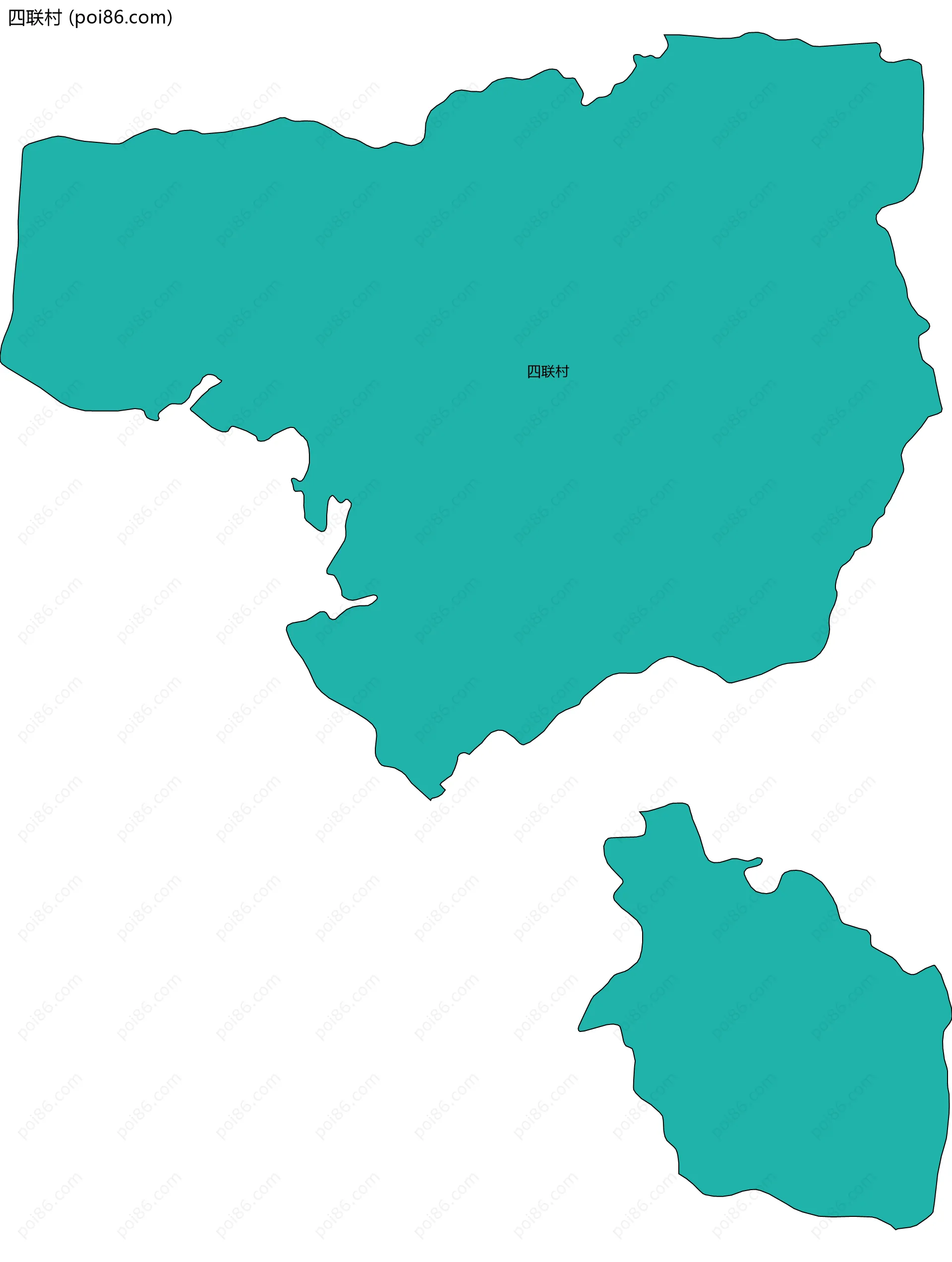 四联村边界地图