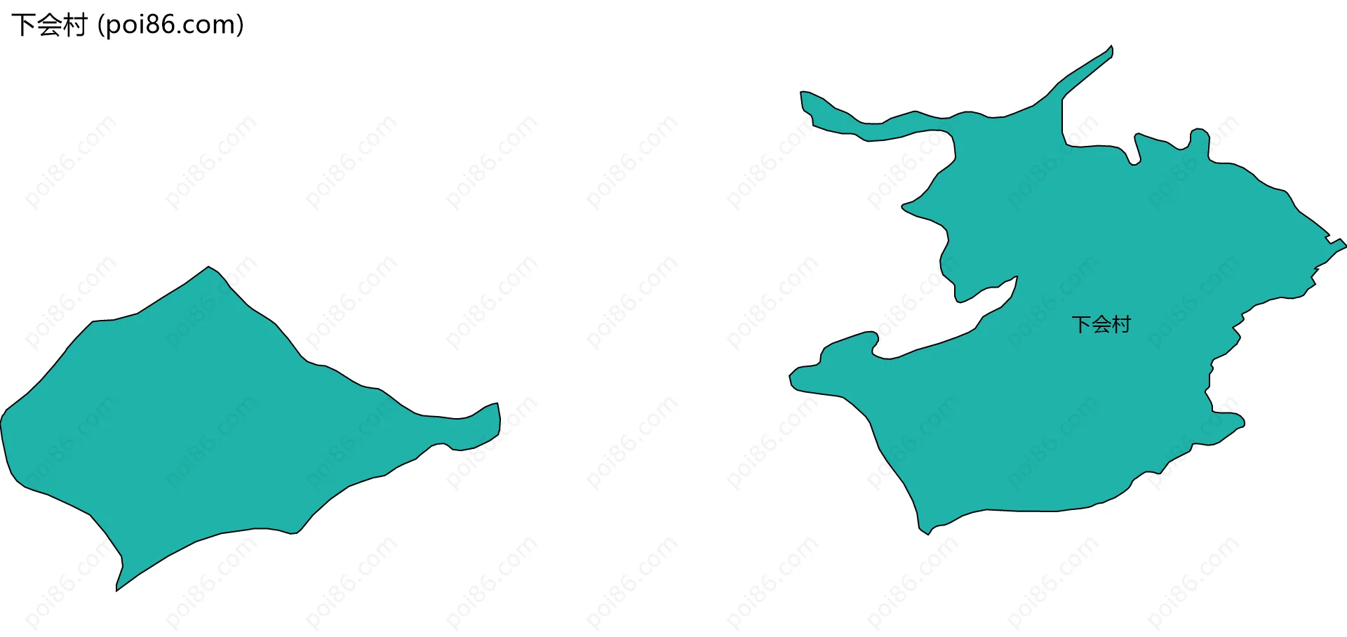 下会村边界地图