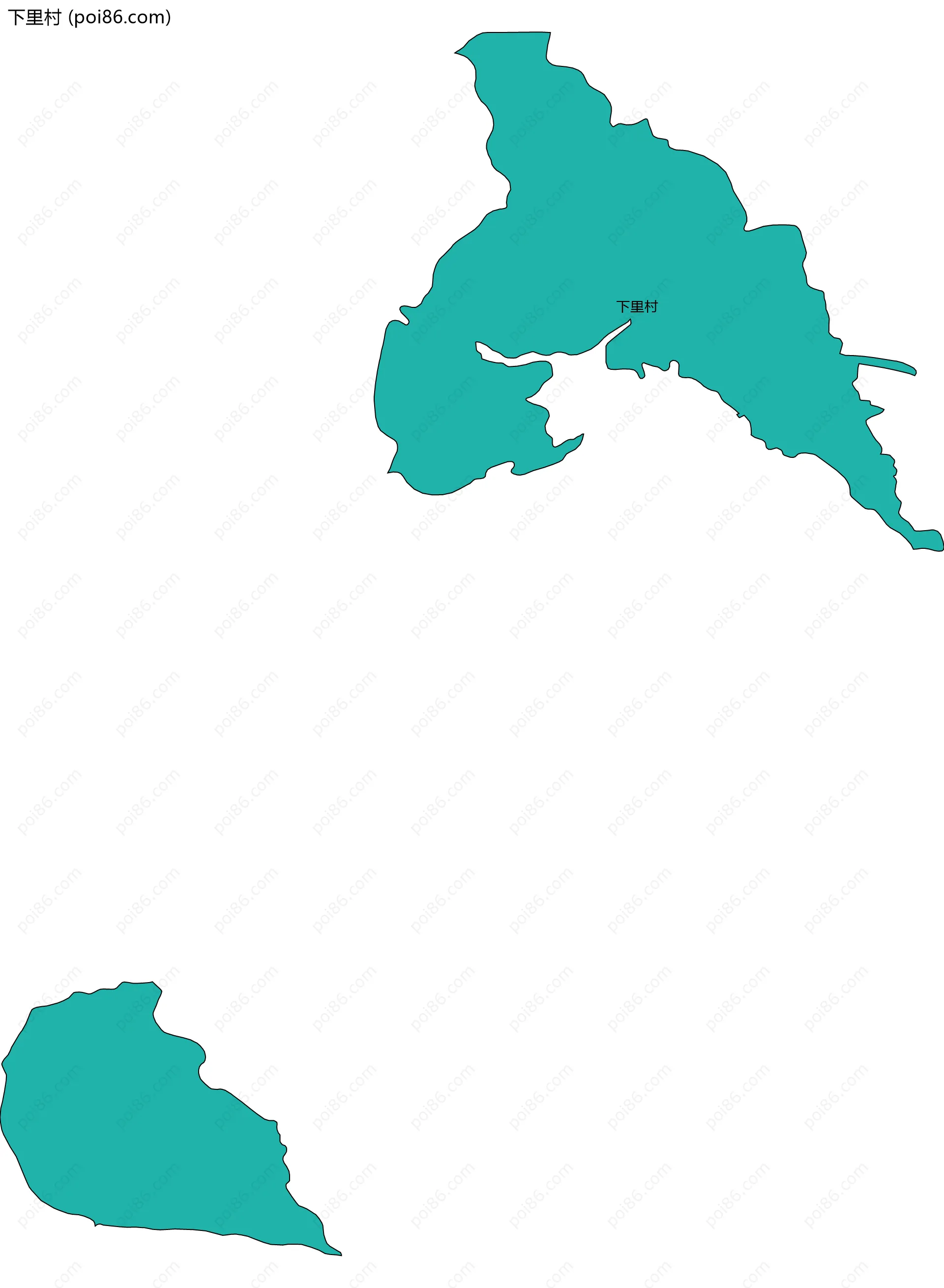 下里村边界地图