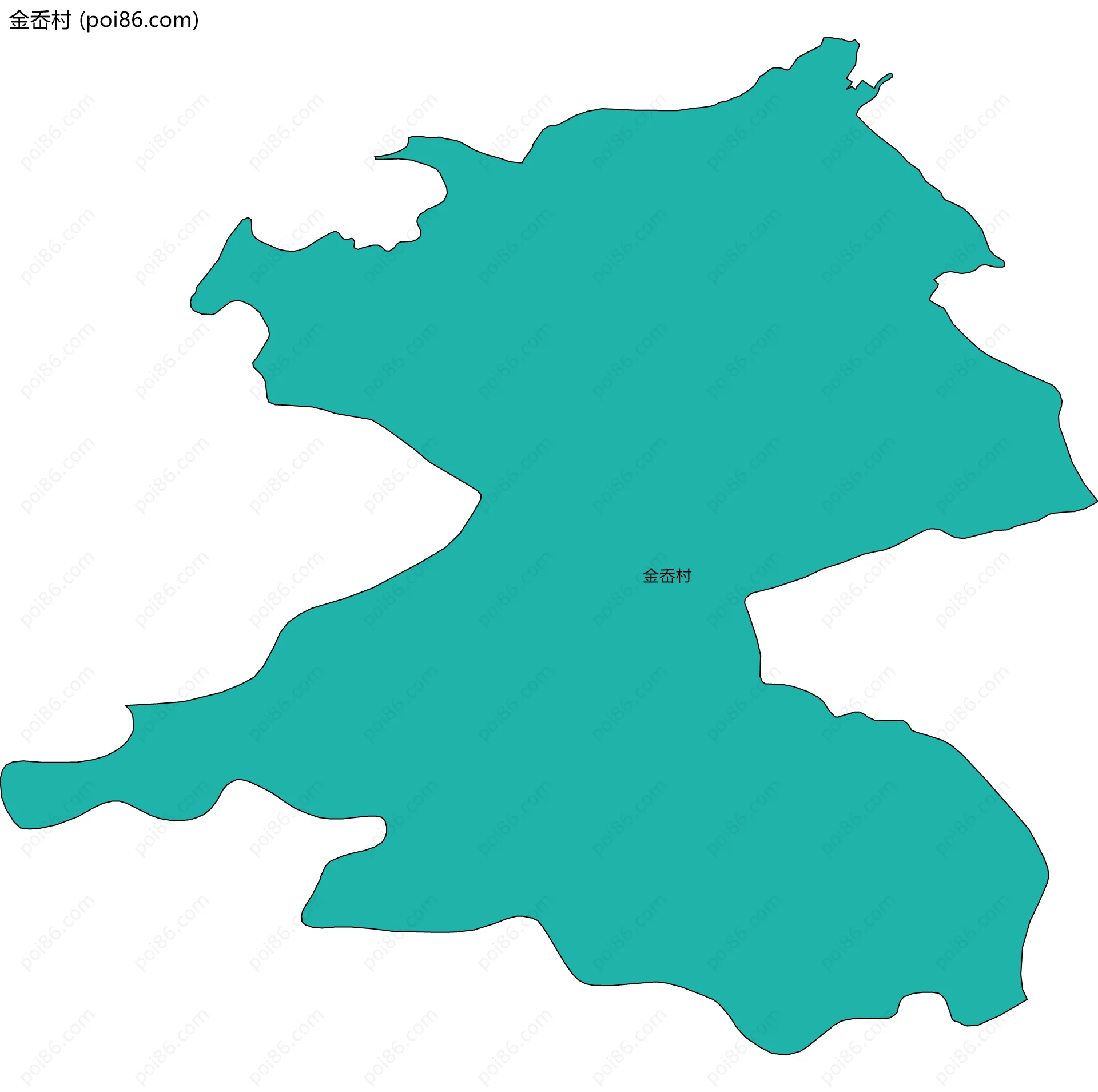 金岙村边界地图