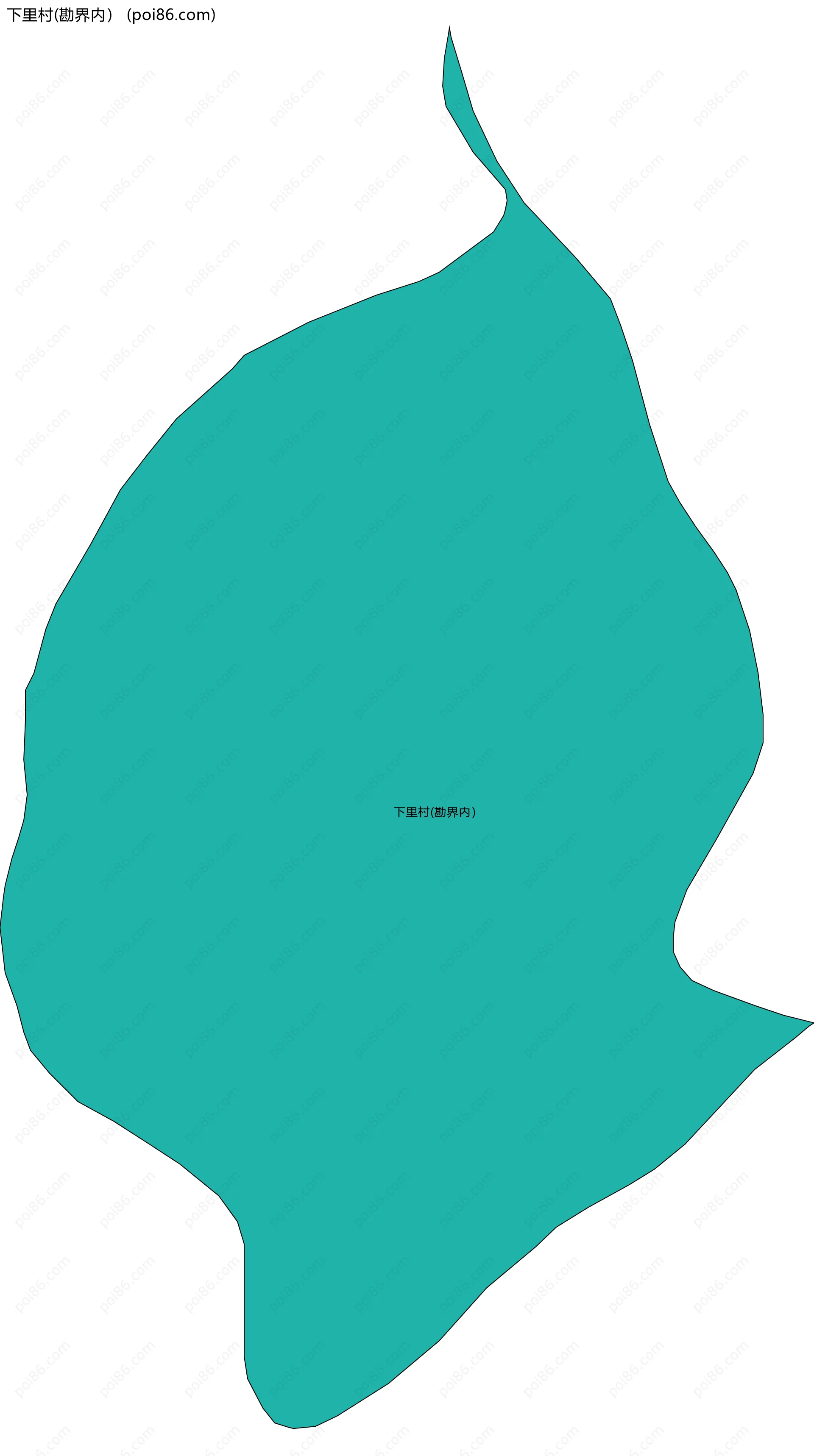 下里村(勘界内）边界地图