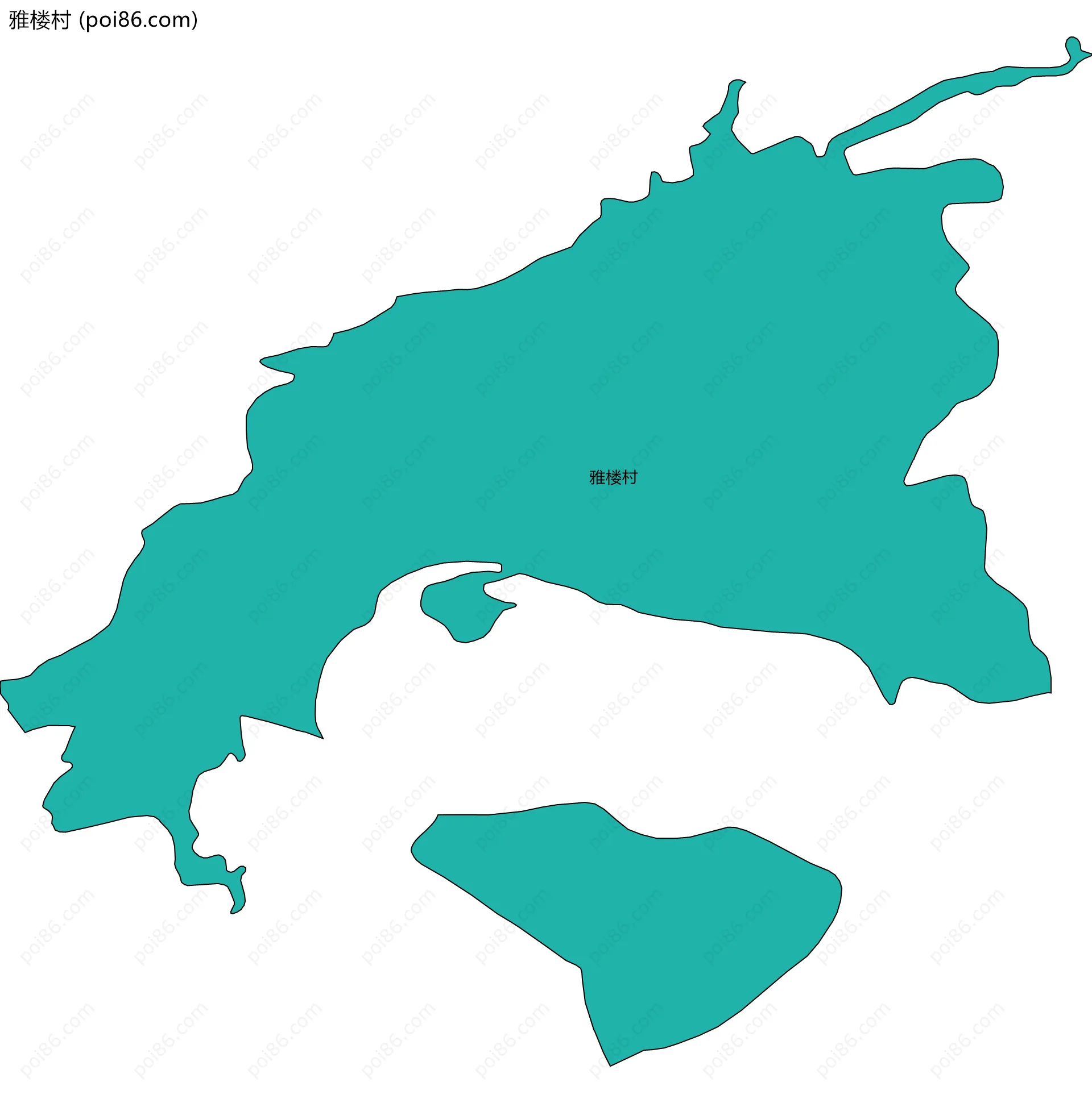 雅楼村边界地图