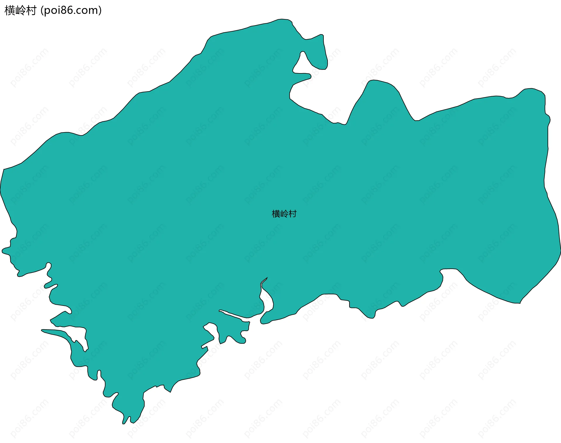 横岭村边界地图