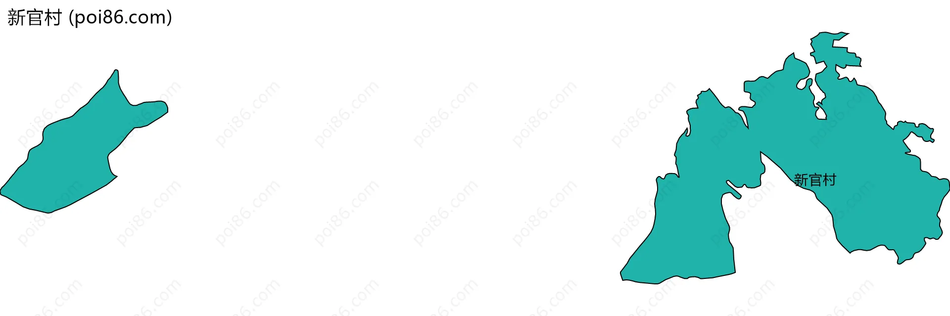 新官村边界地图