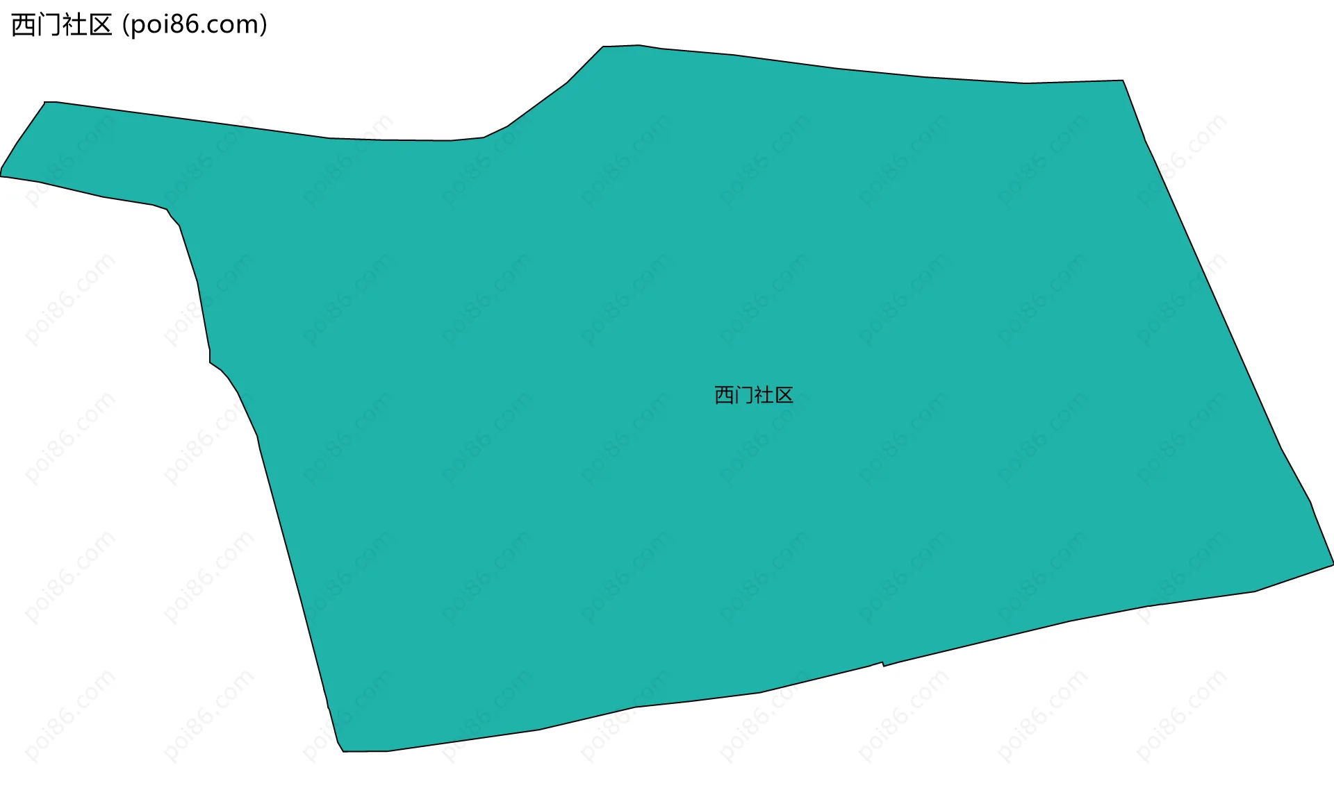 西门社区边界地图
