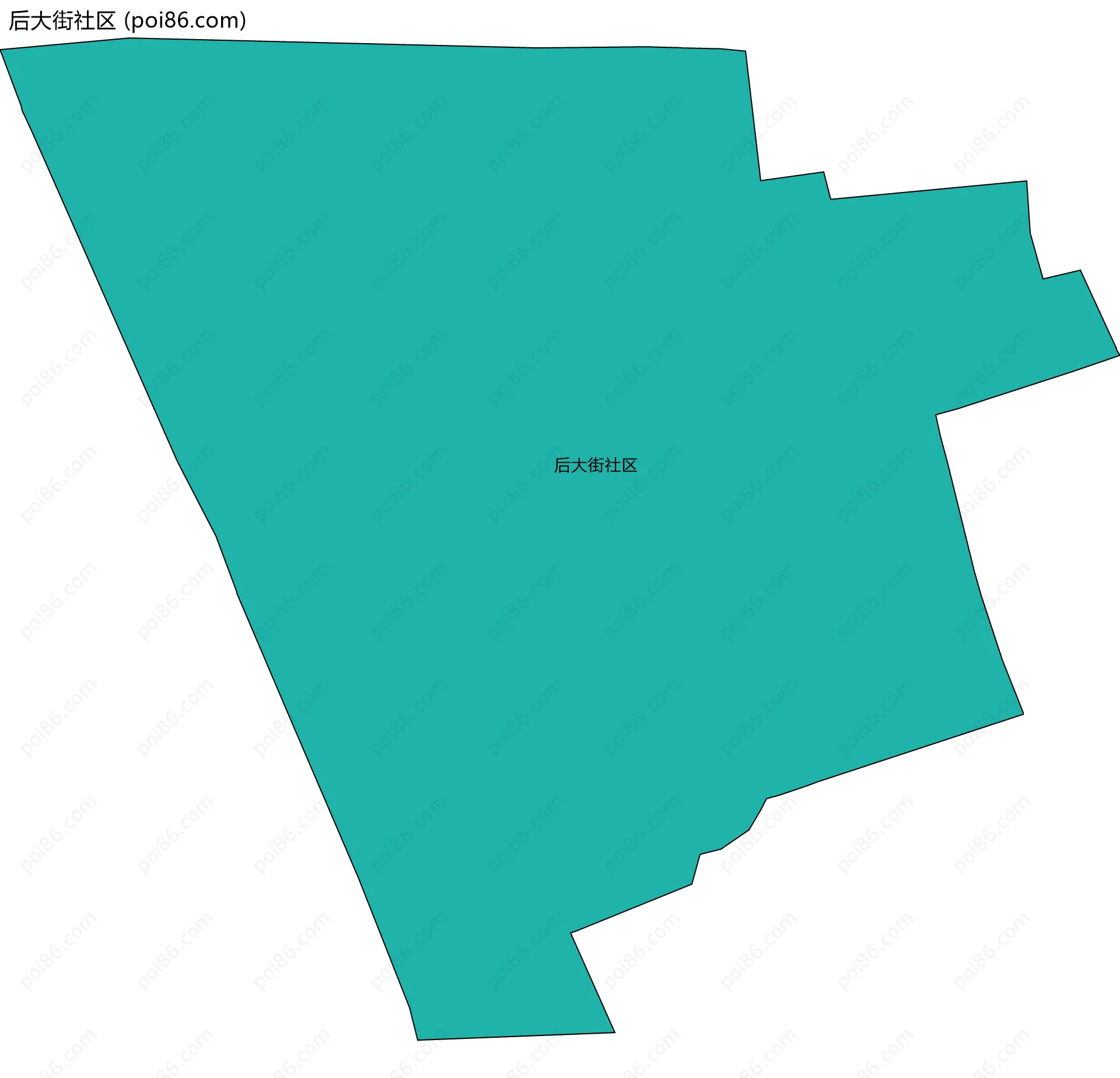 后大街社区边界地图