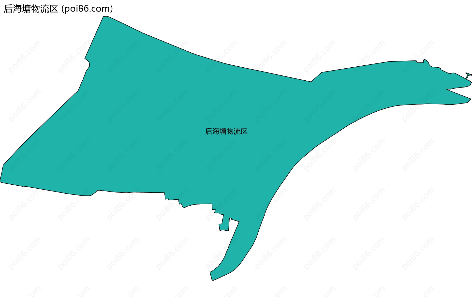 后海塘物流区边界地图