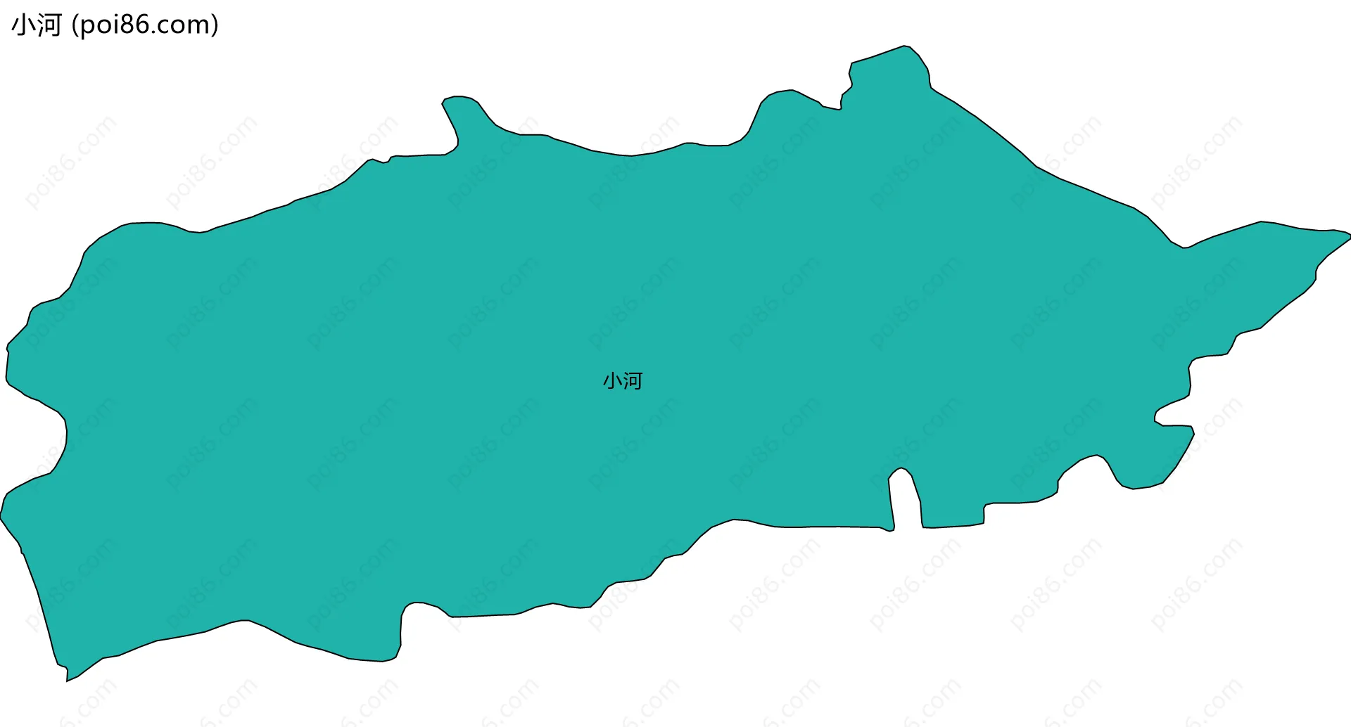 小河边界地图
