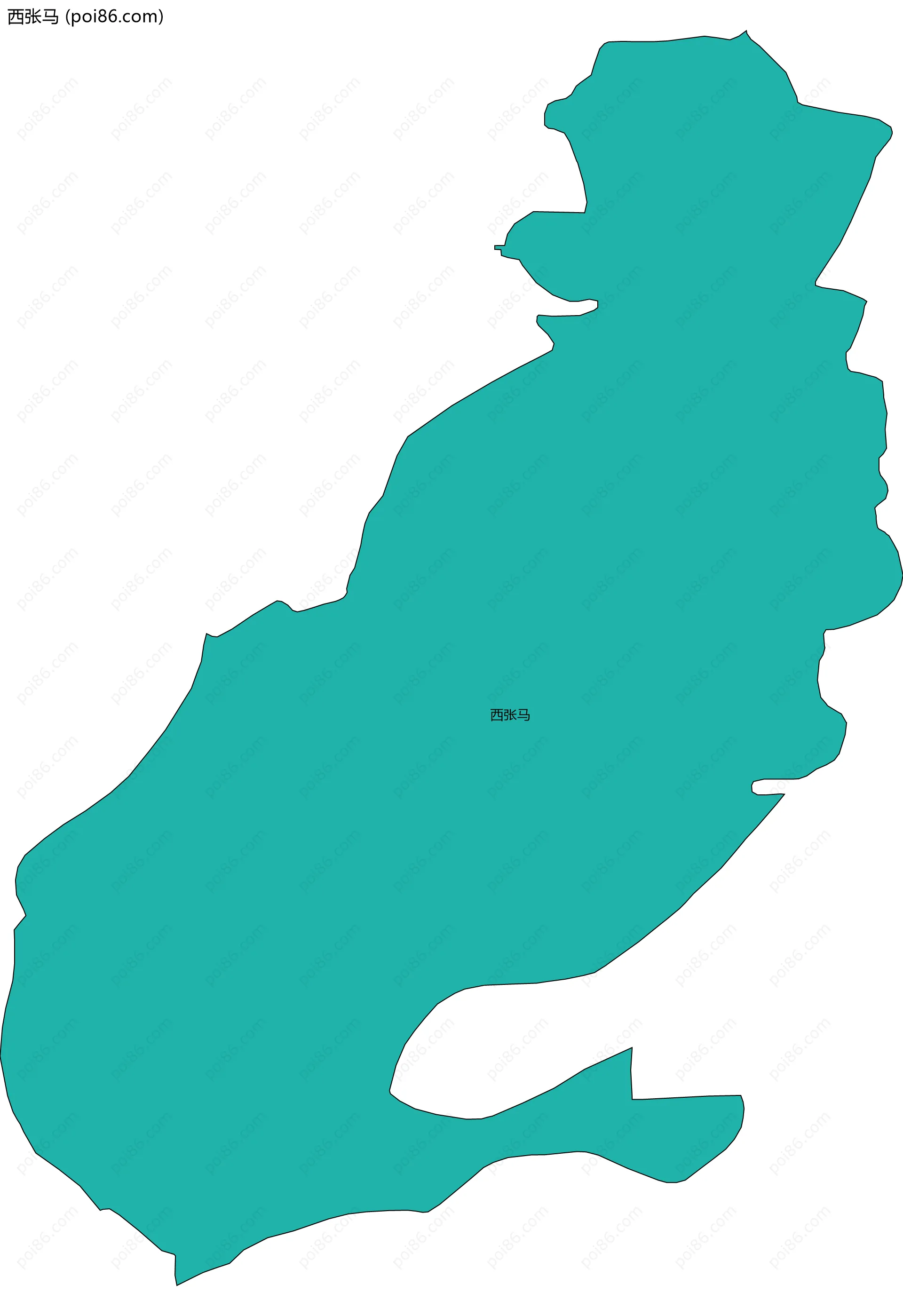 西张马边界地图