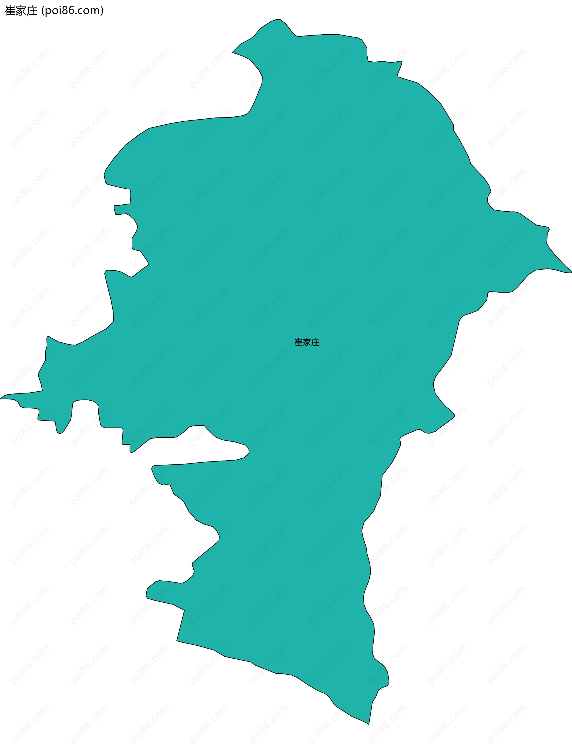 崔家庄边界地图