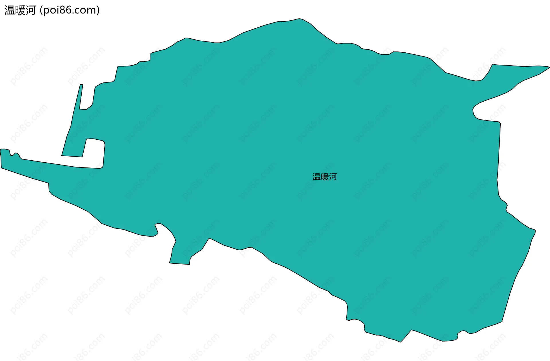 温暖河边界地图