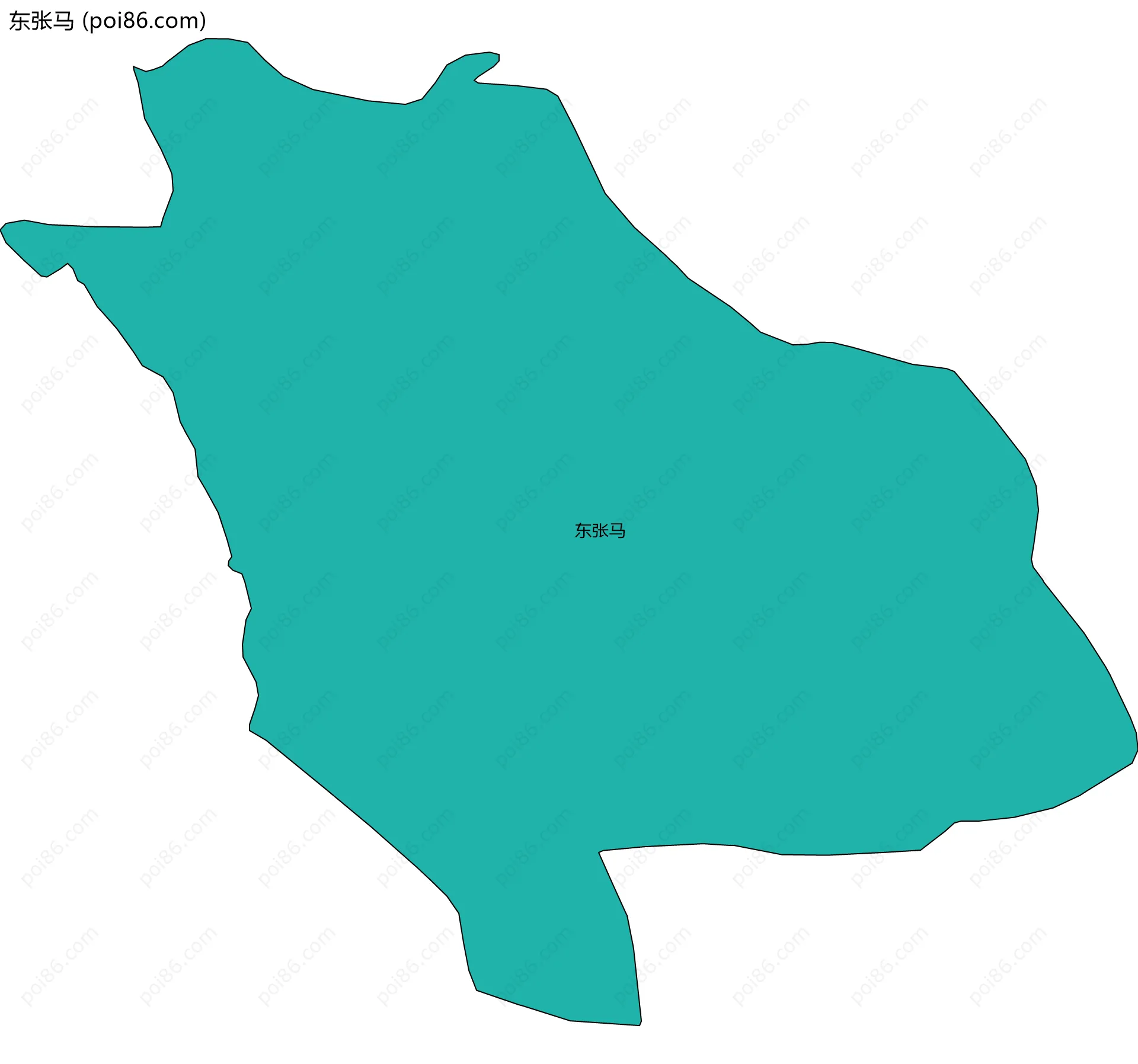 东张马边界地图