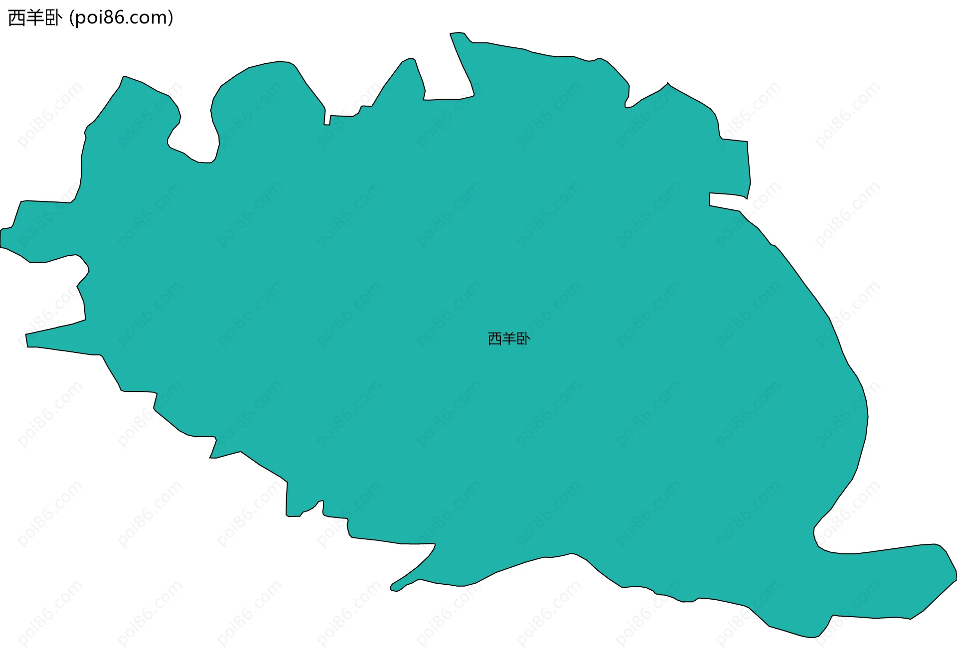 西羊卧边界地图