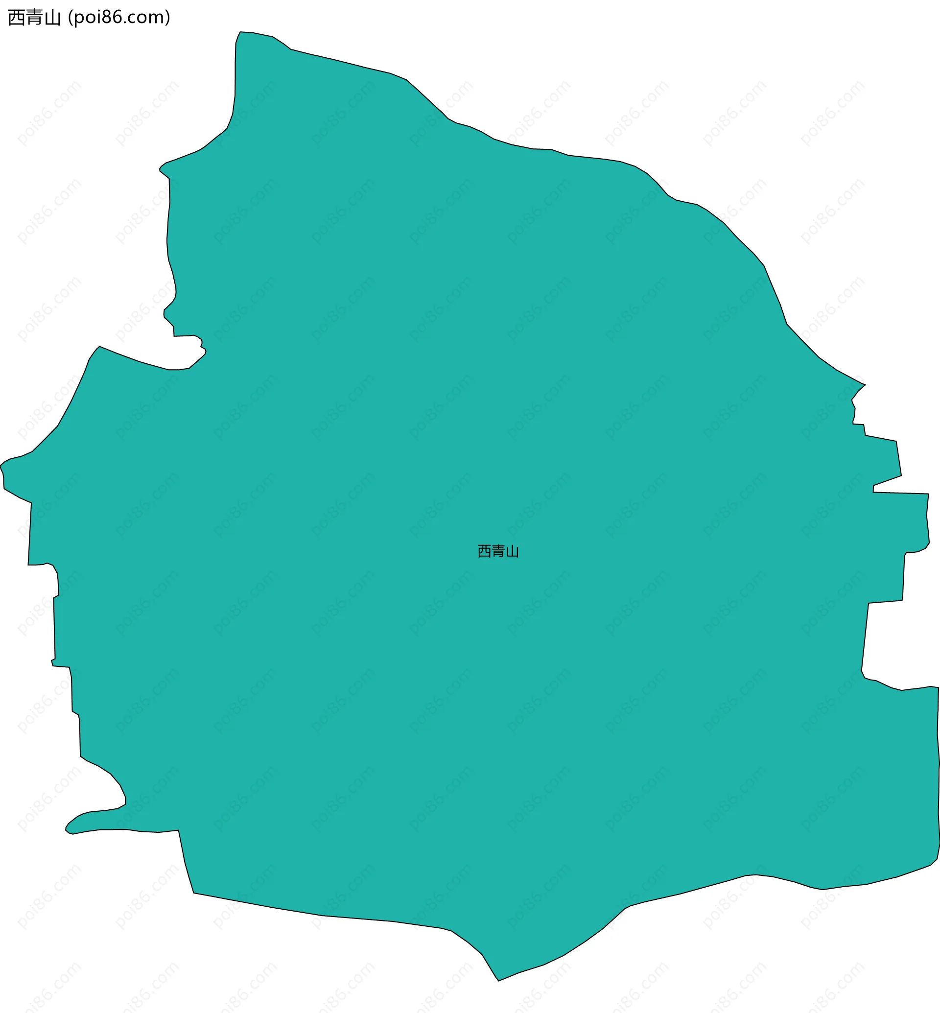 西青山边界地图