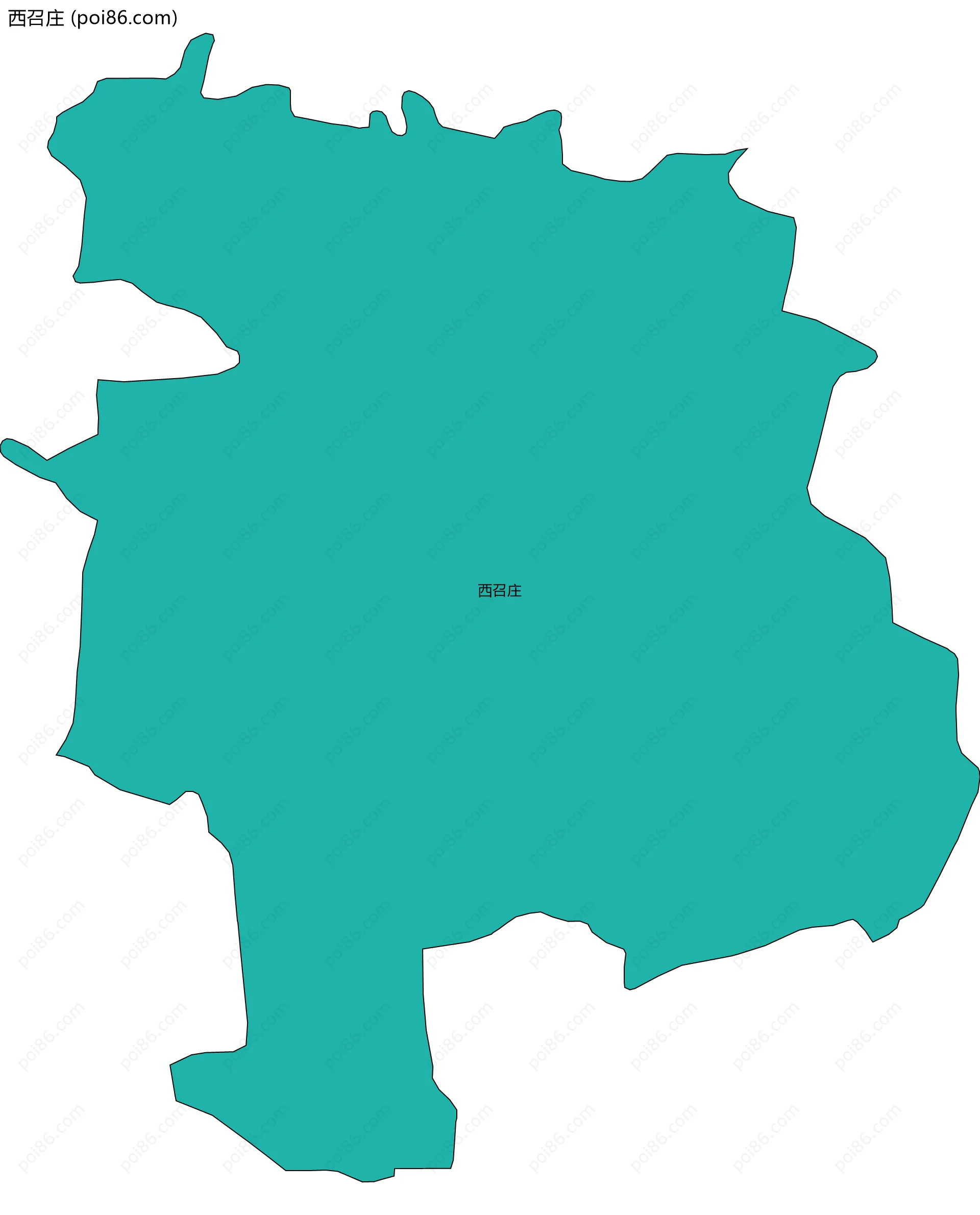 西召庄边界地图