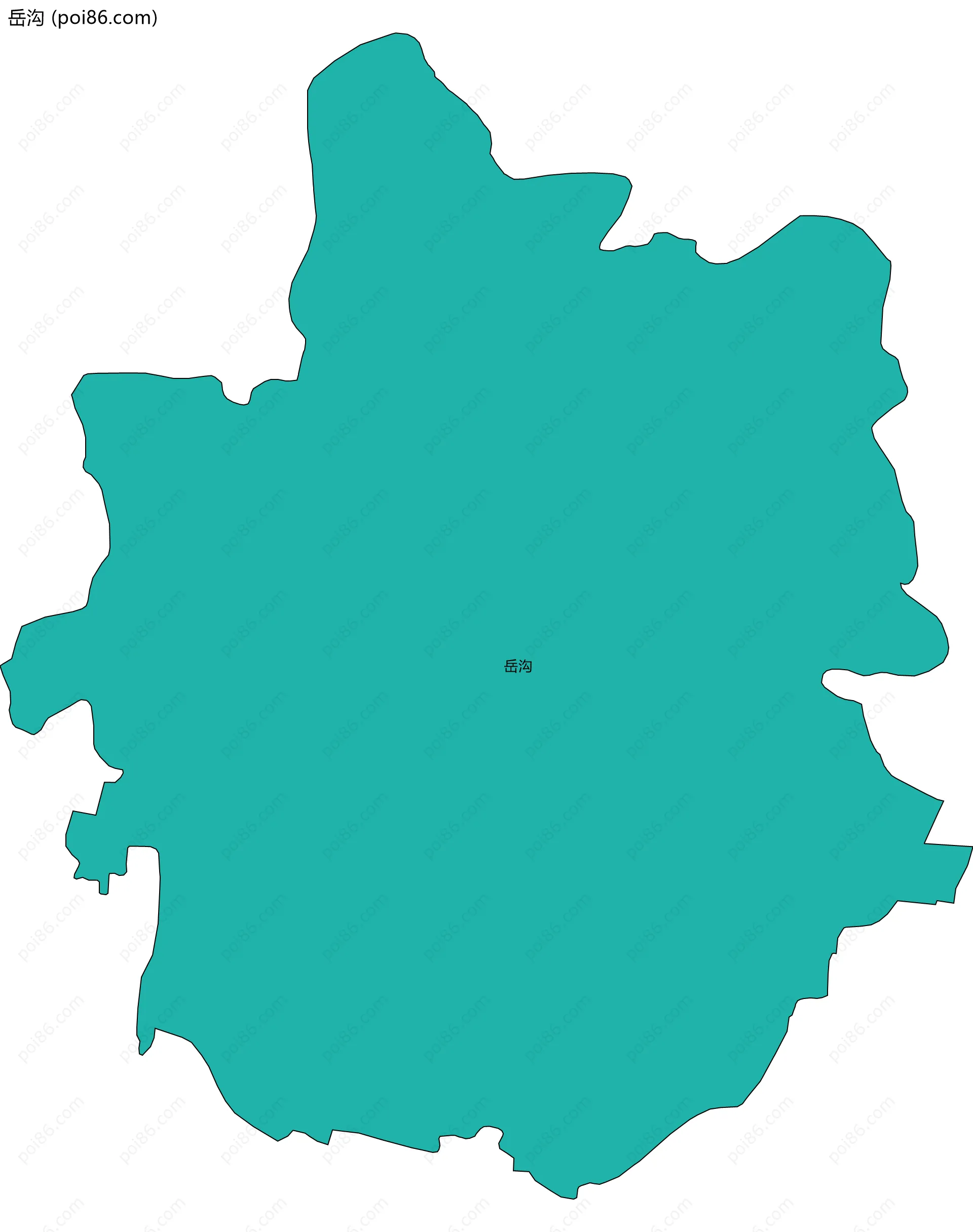 岳沟边界地图