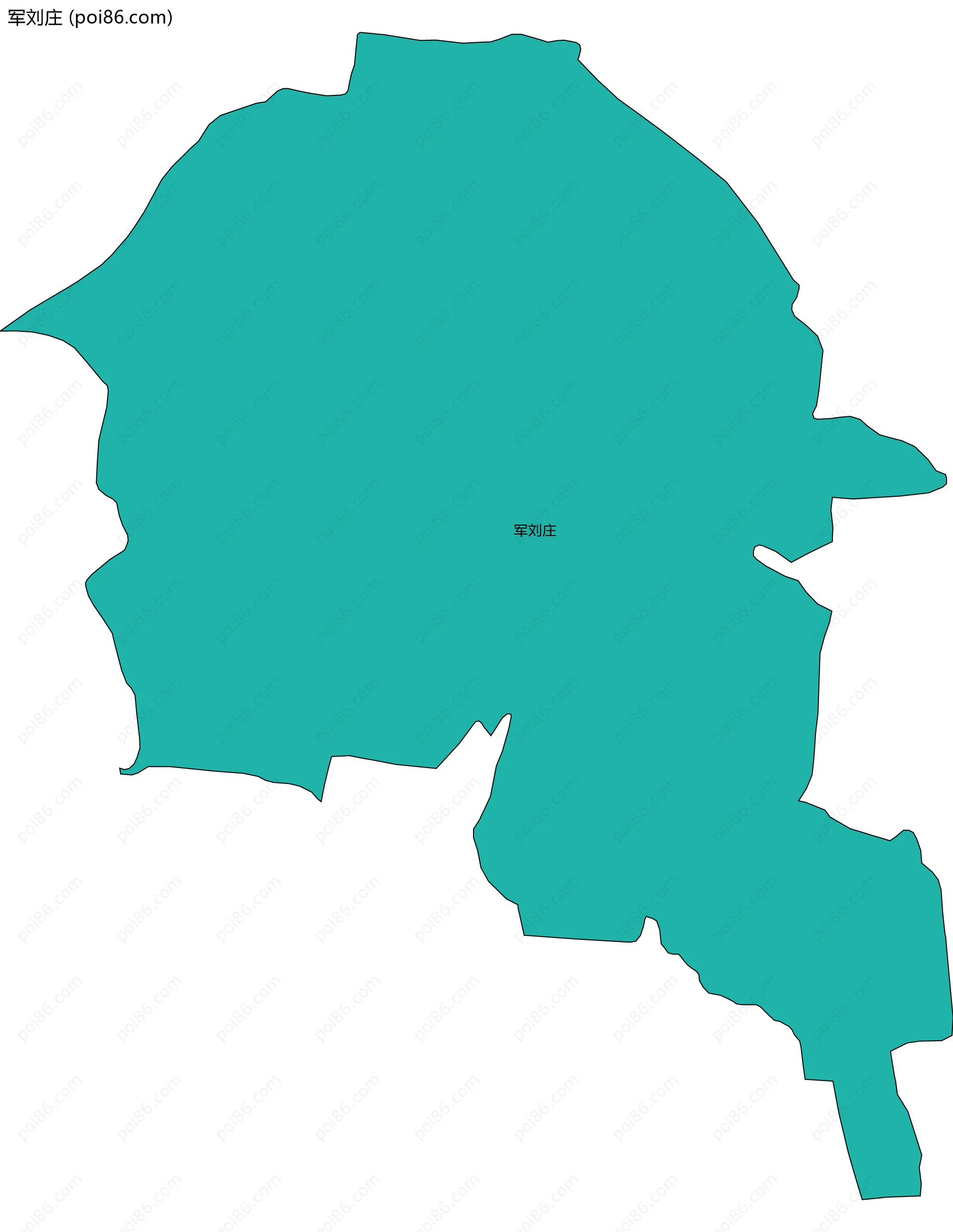 军刘庄边界地图