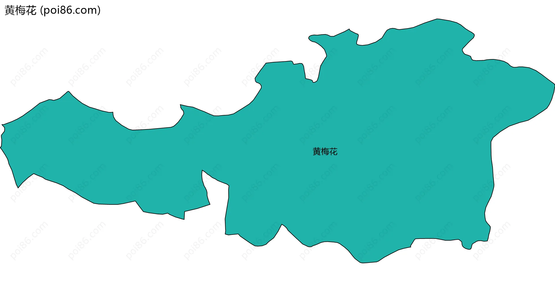 黄梅花边界地图