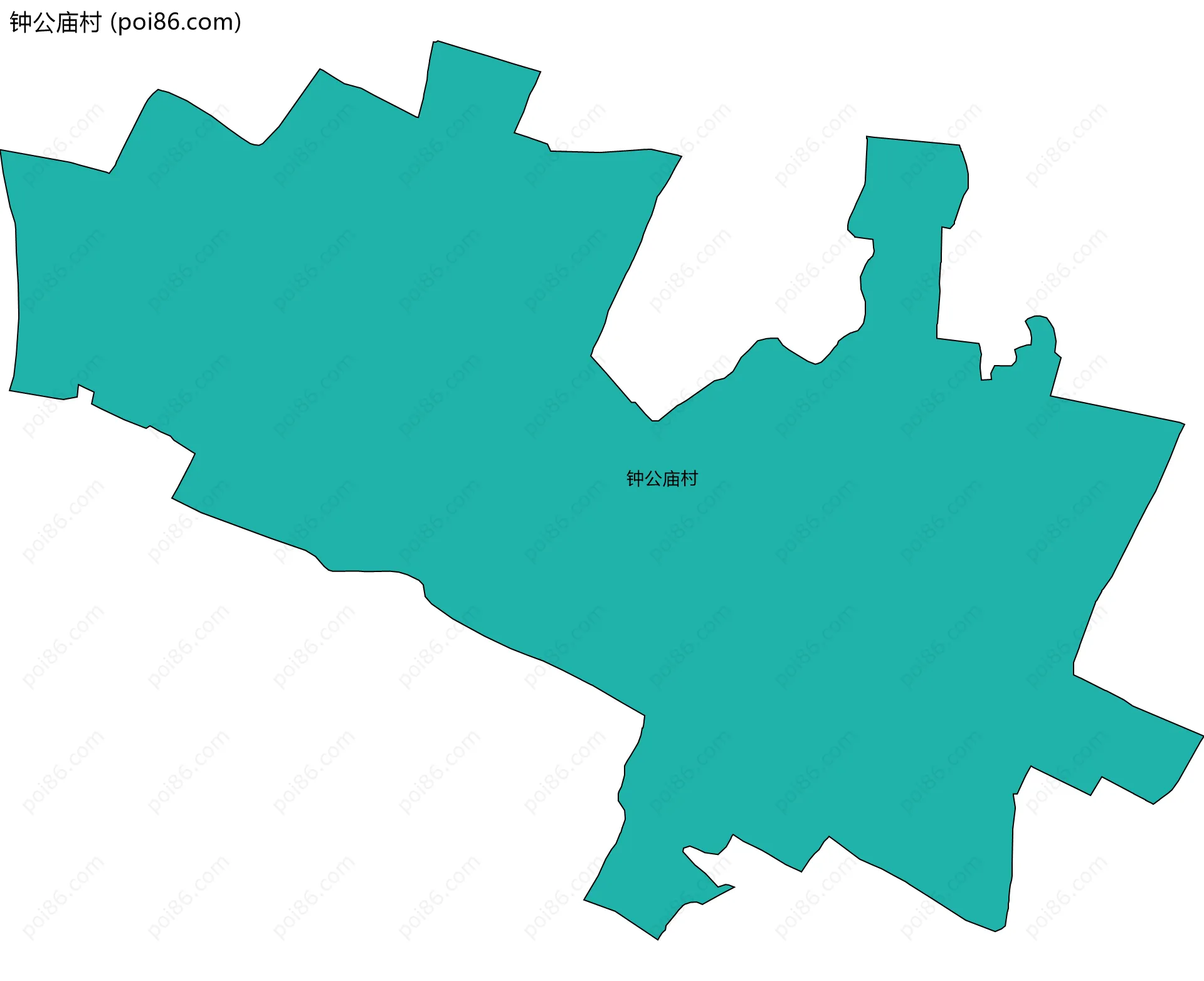 钟公庙村边界地图