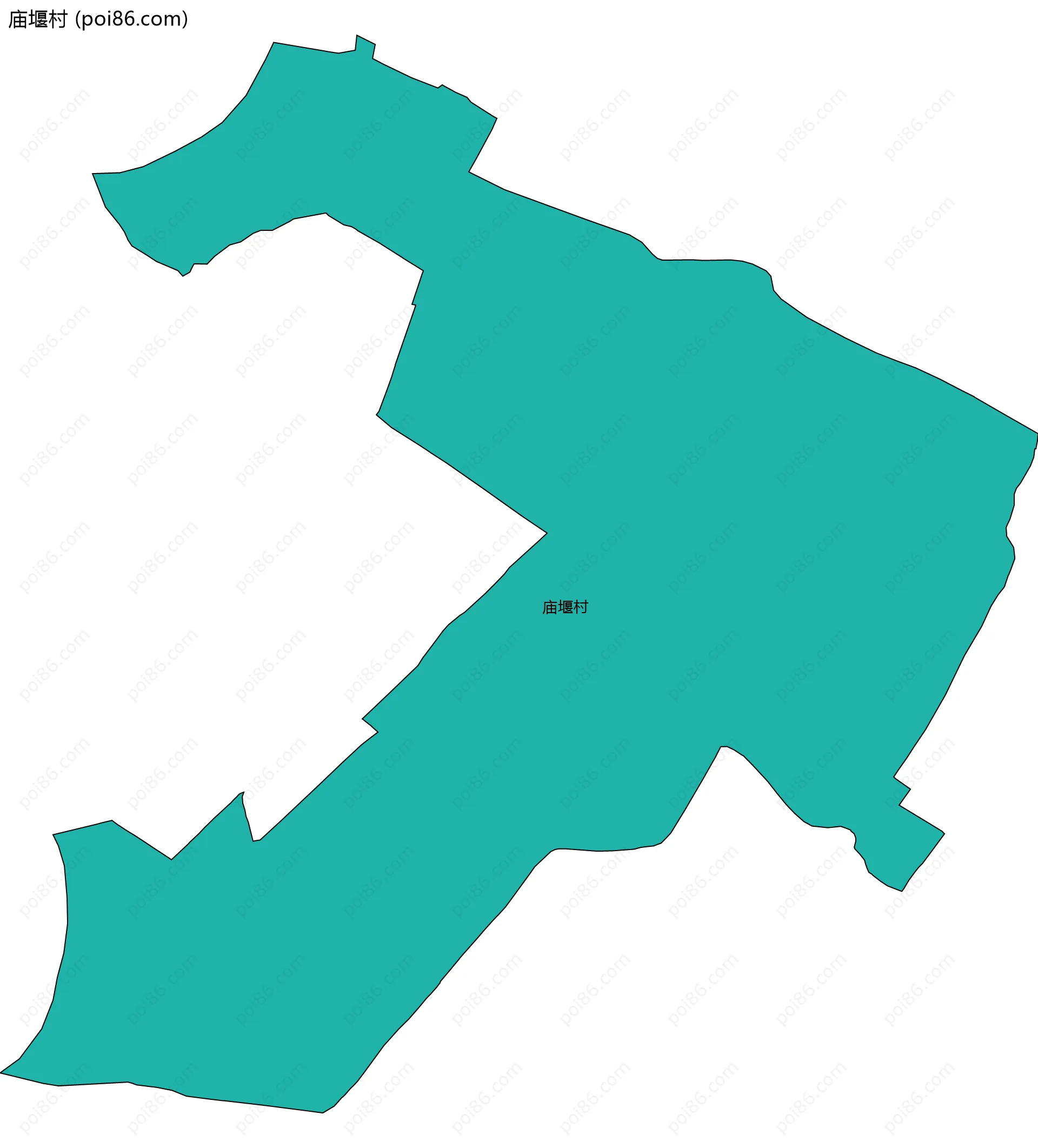 庙堰村边界地图