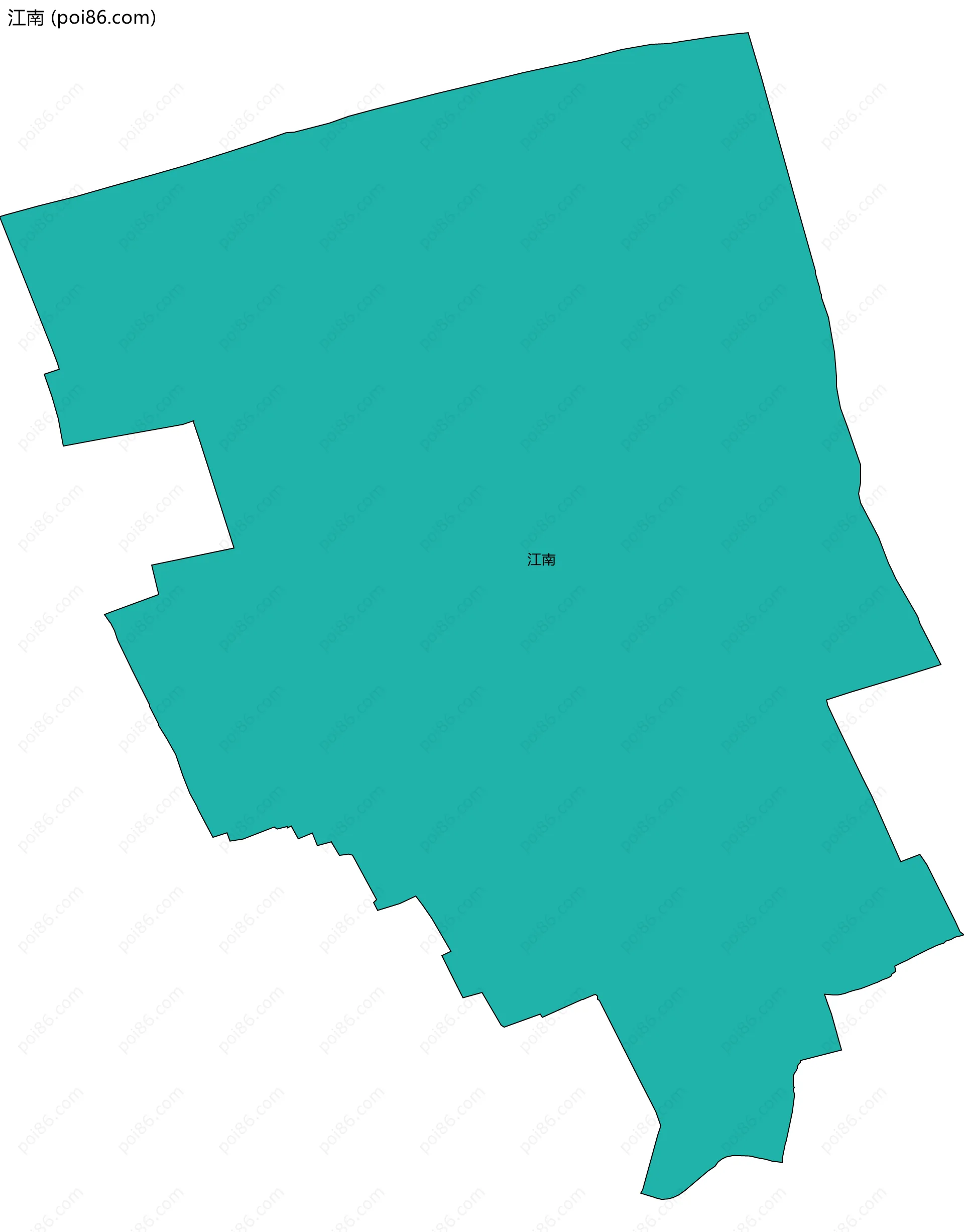江南边界地图