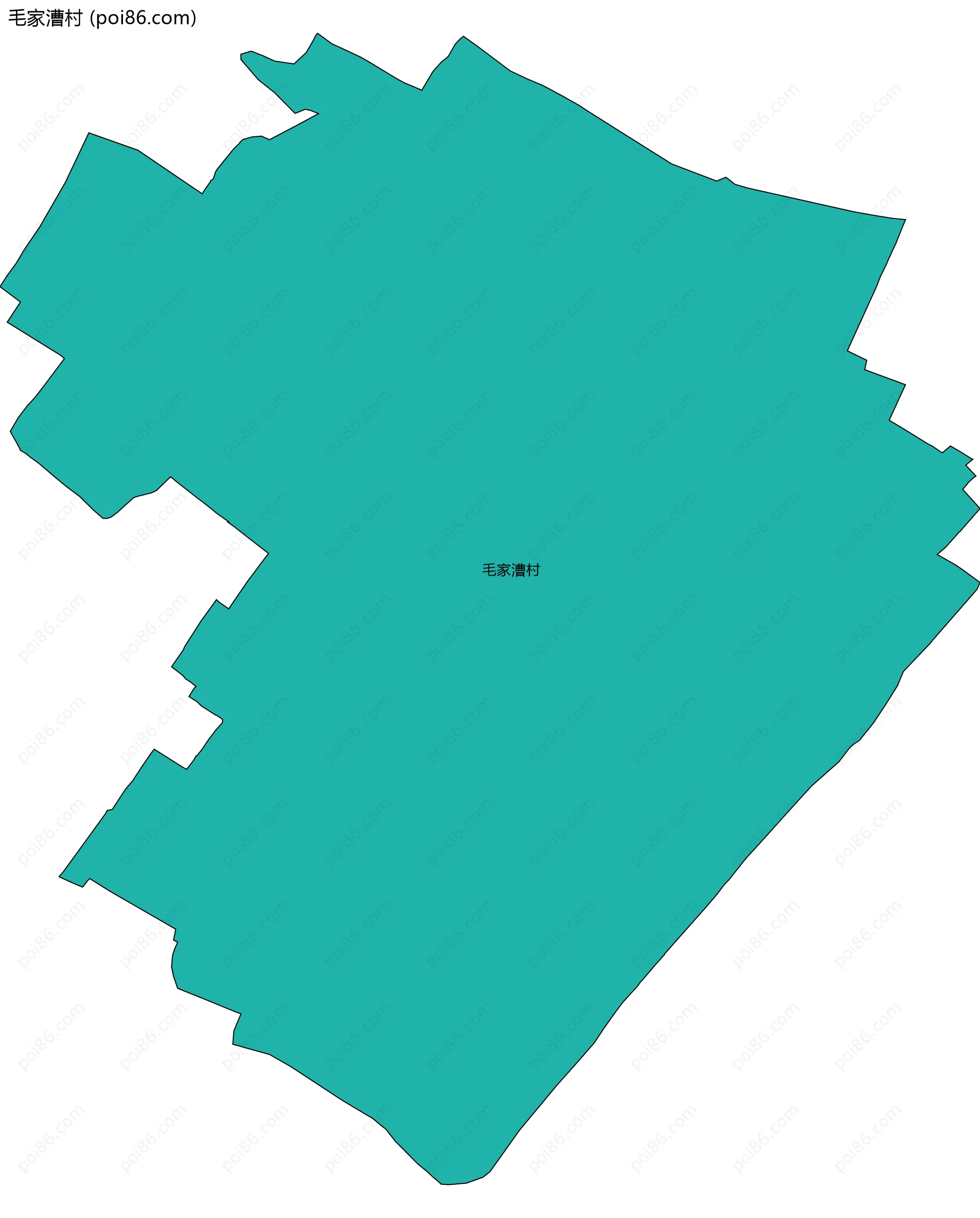 毛家漕村边界地图