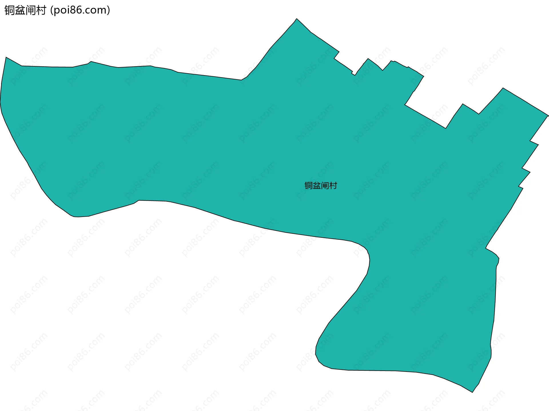 铜盆闸村边界地图