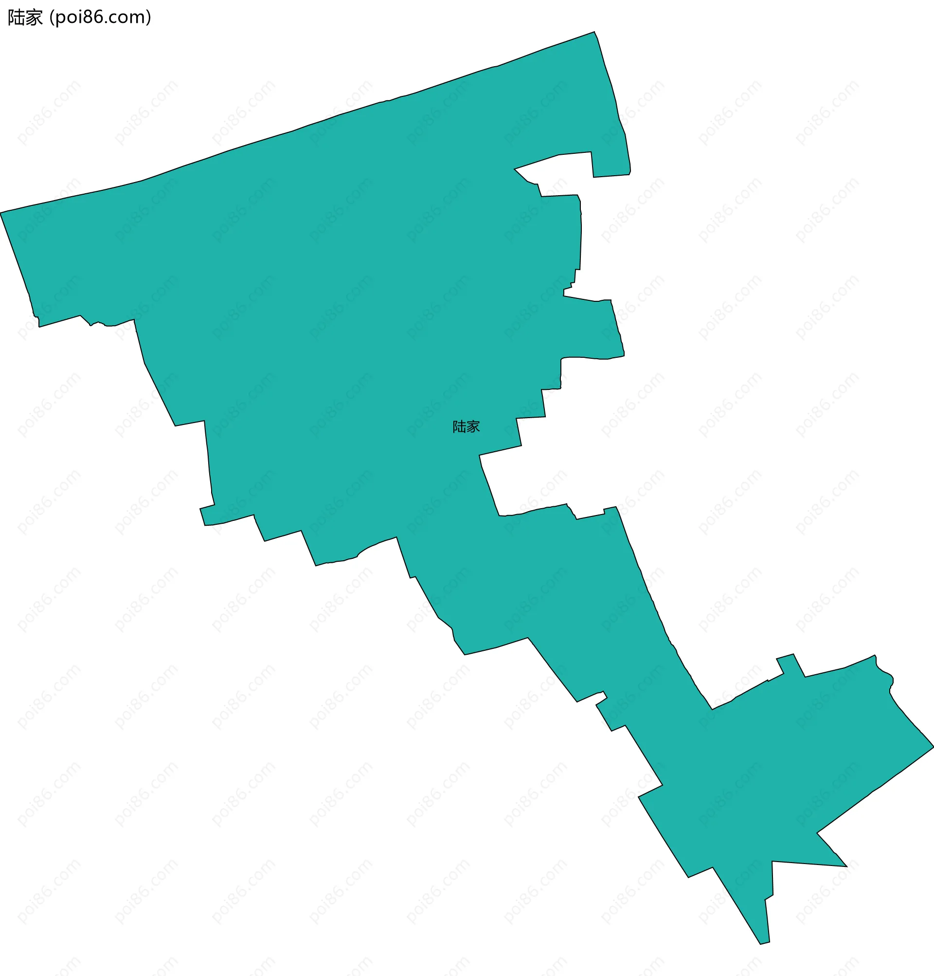 陆家边界地图