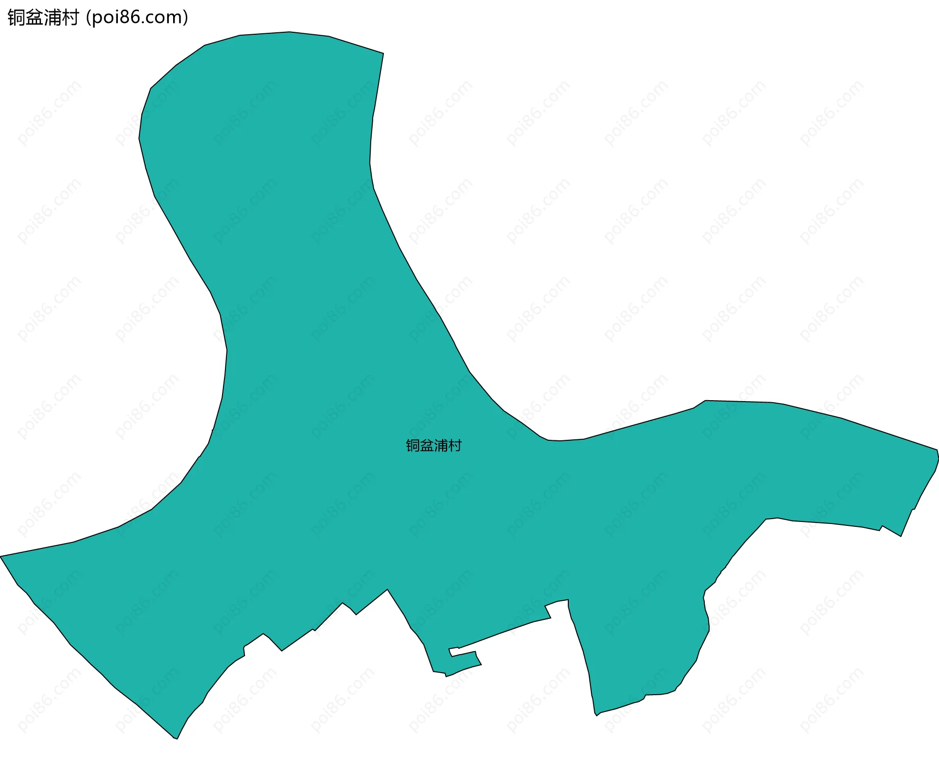 铜盆浦村边界地图