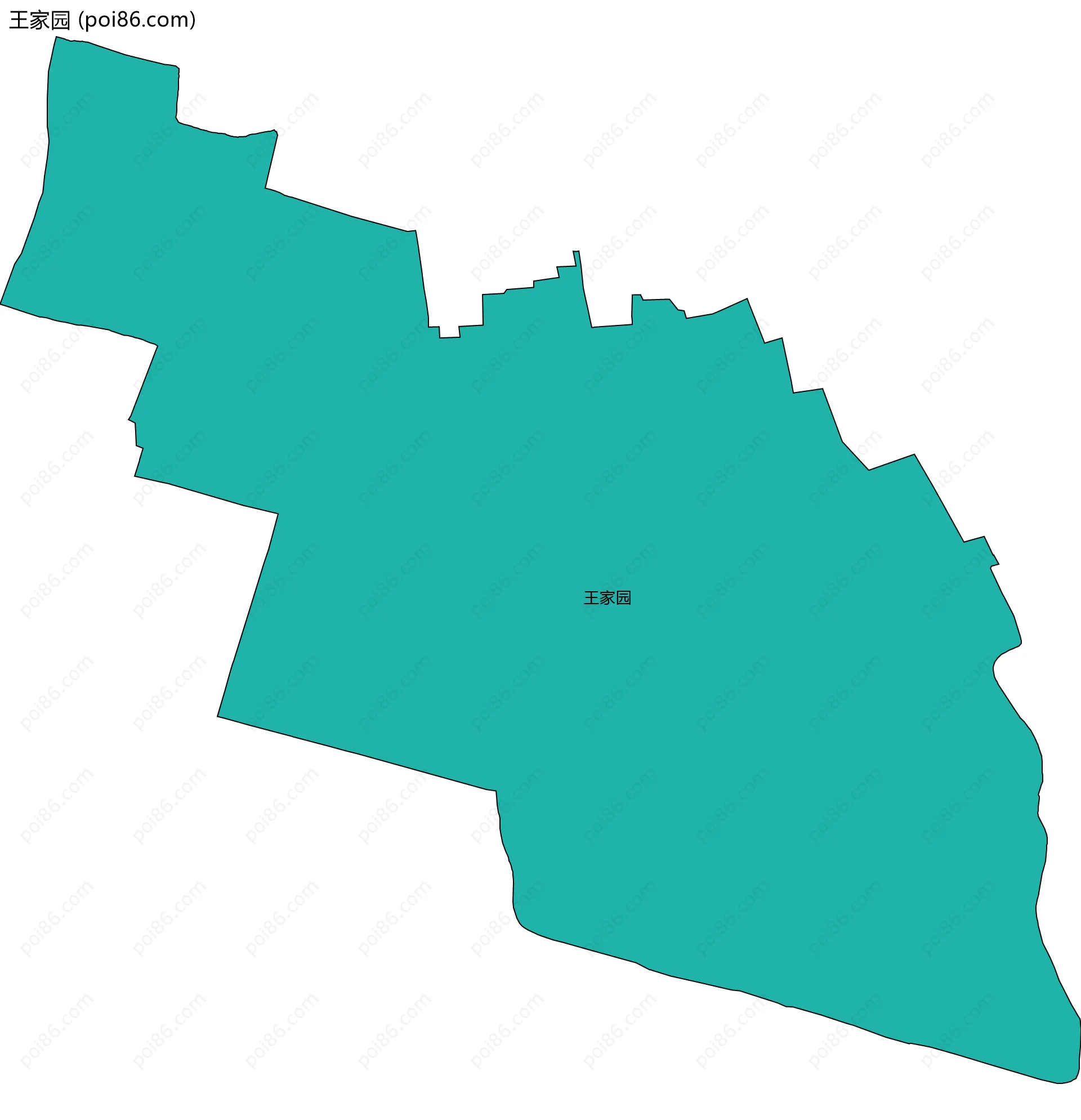 王家园边界地图