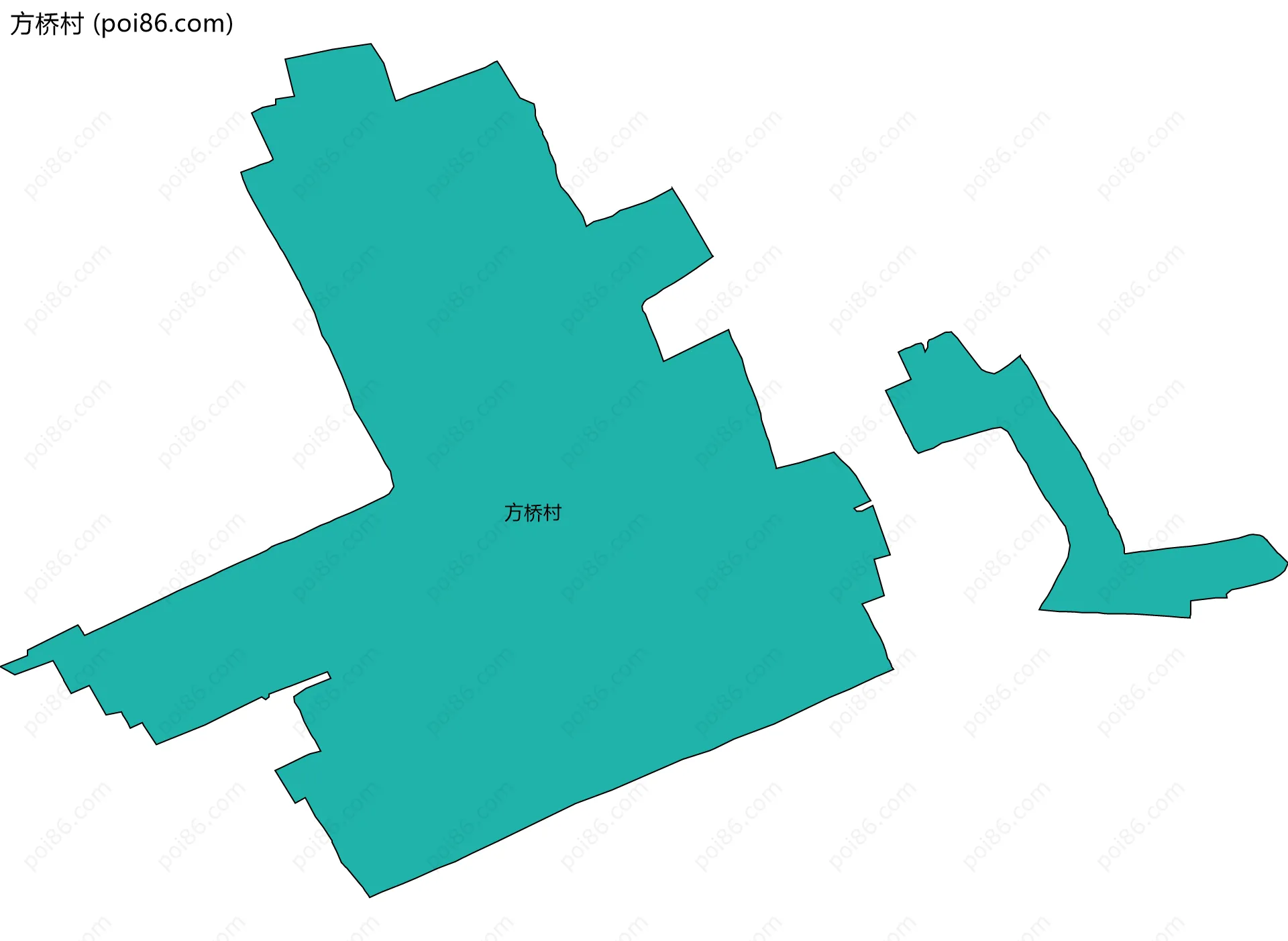 方桥村边界地图